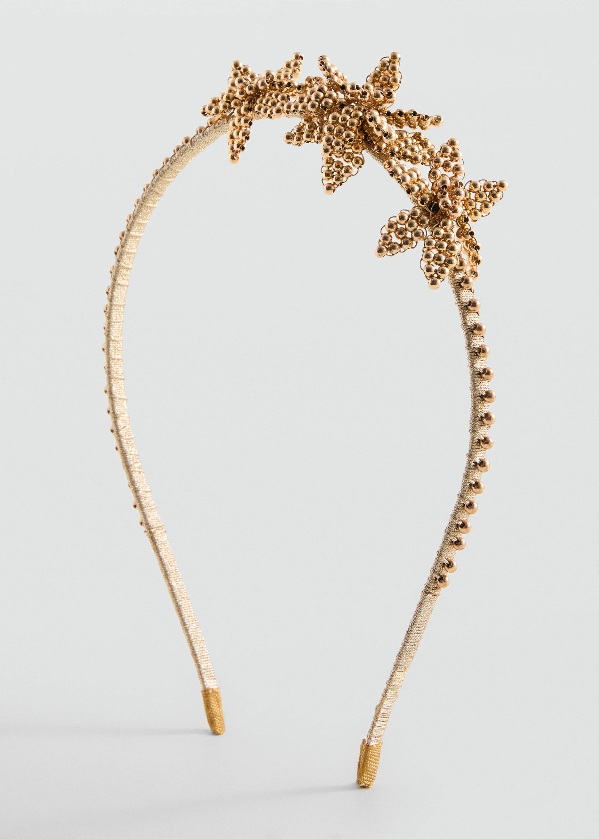 Flower hairband - Details of the article 1, Gold. Ref: 27034046-00.