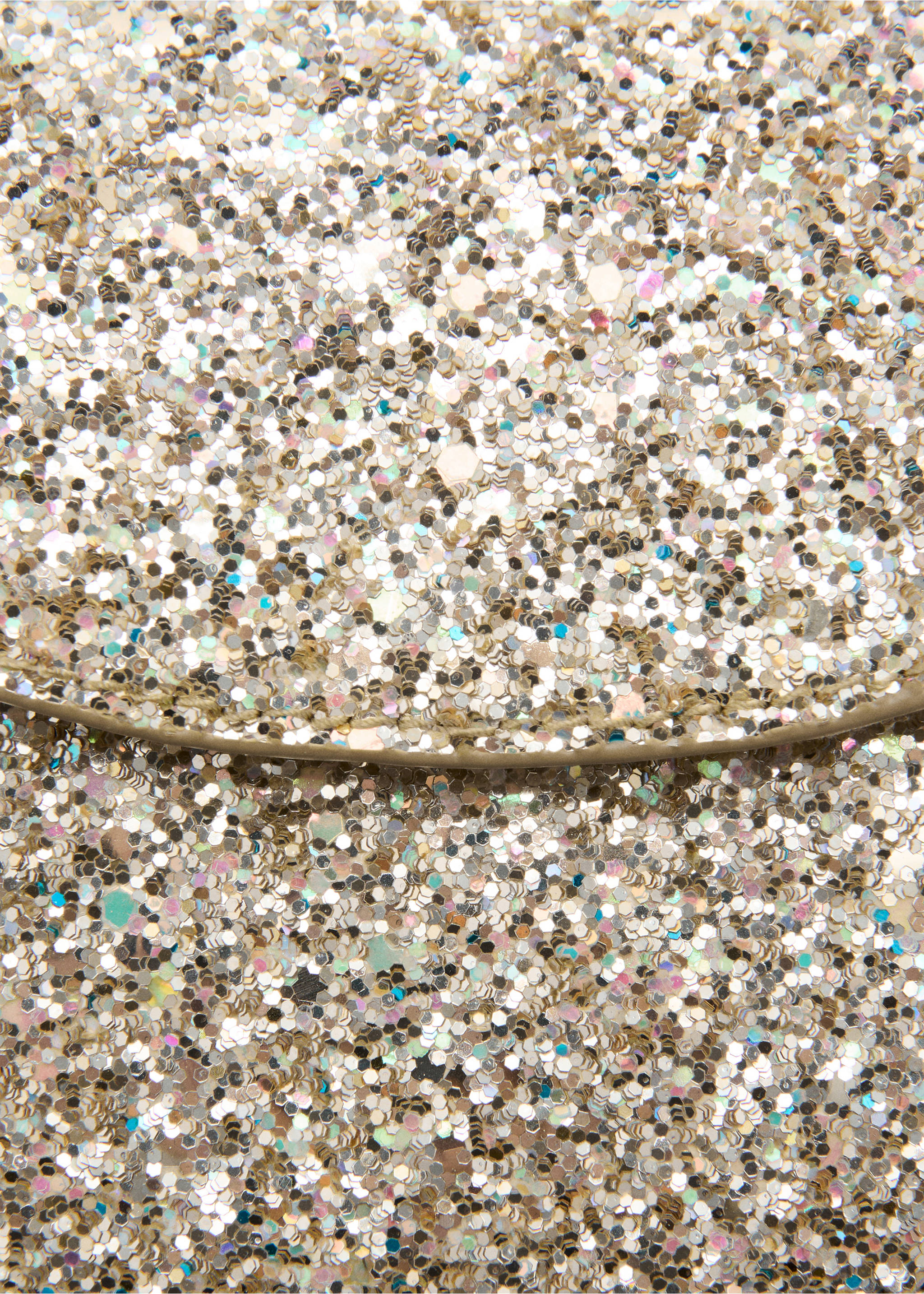 Сумка с клапаном и блестками - Деталь изделия 2, Золото. Ref: 27034047-00.