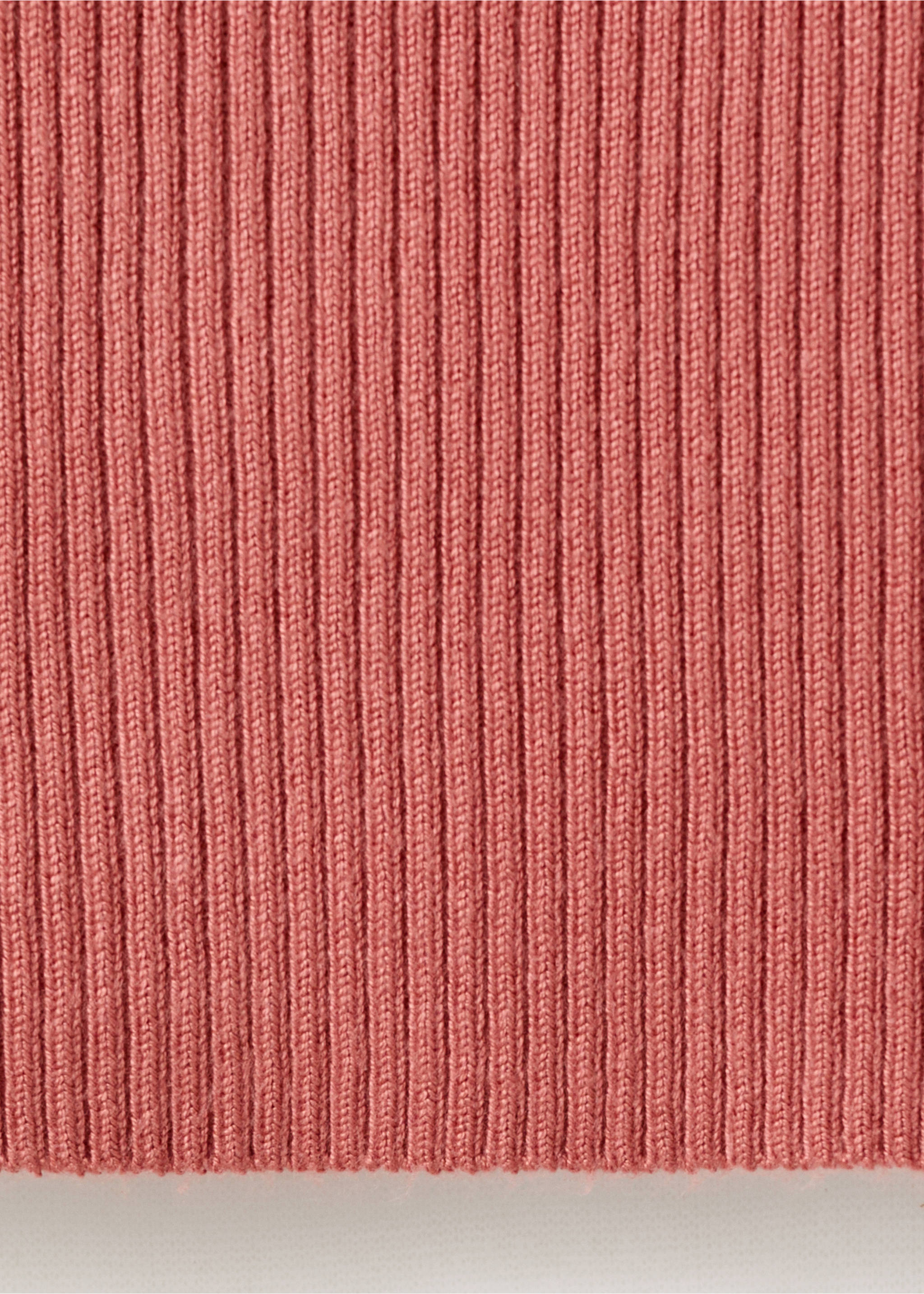 Knitted top with contrasting piping - Details of the article 0, Salmon. Ref: 27034048-00.