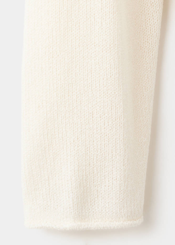 Fine-knit cardigan — Ecru