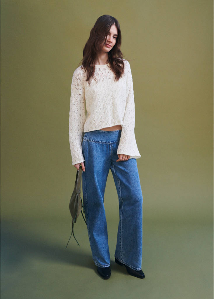Low waist jeans — Mittelblau