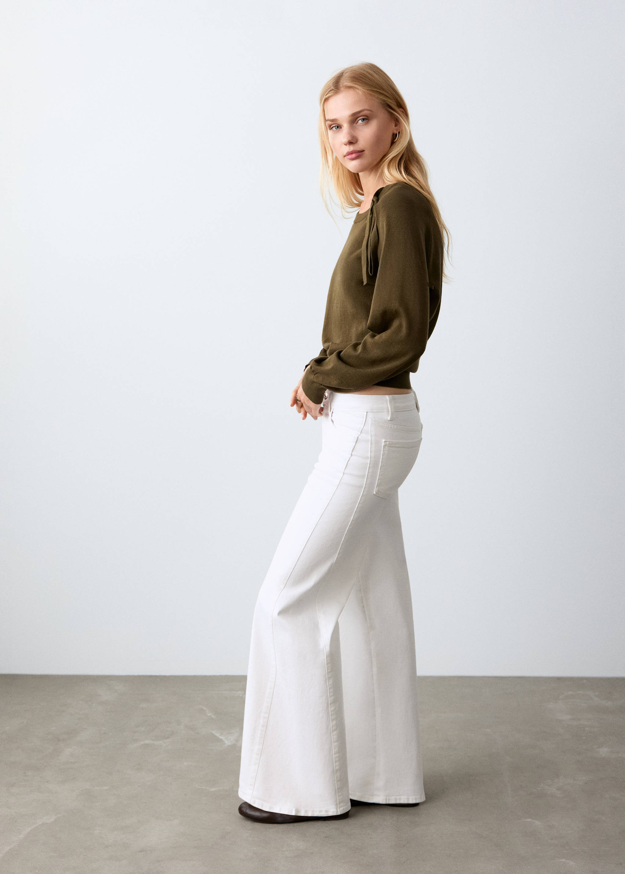 Jeans low waist wide leg - Plano medio