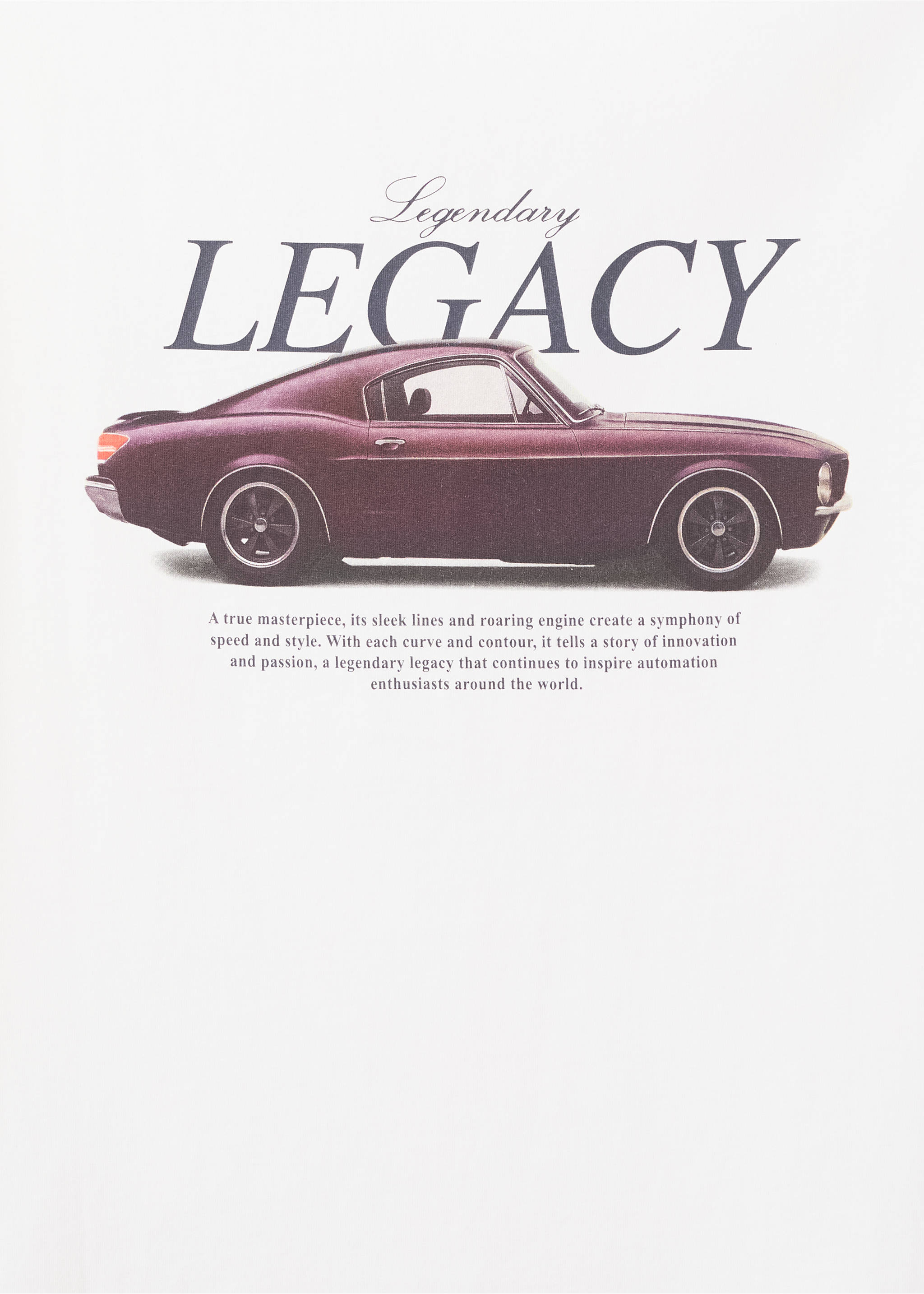 T-shirt estampada de manda curta - Pormenor do artigo 0, Branco-pérola. Ref: 27034054-00.