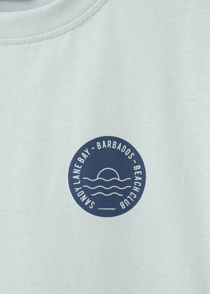 Printed cotton-blend t-shirt — Aqua Green