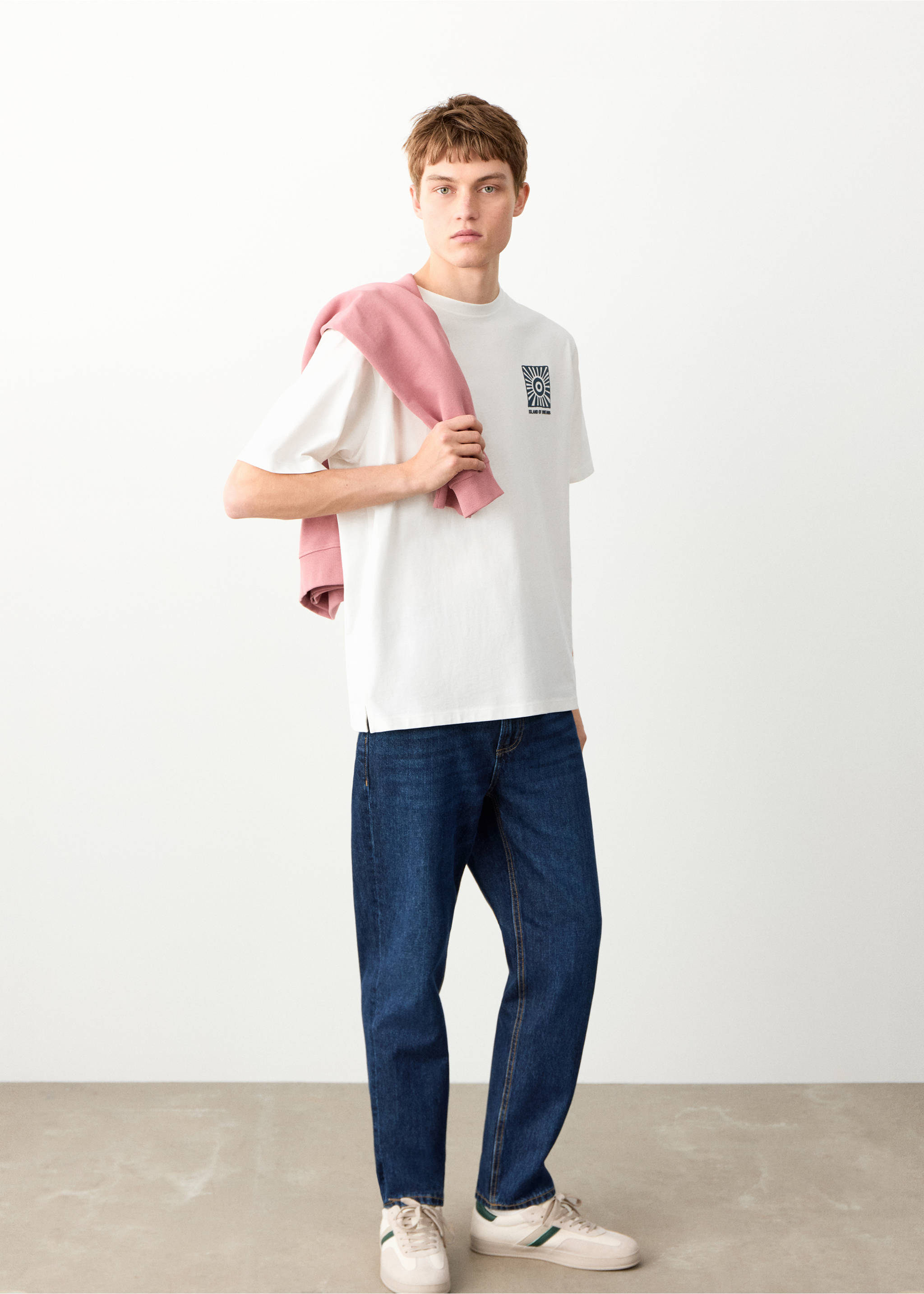 Printed cotton-blend t-shirt - General plane, Off White. Ref: 27034056-00.