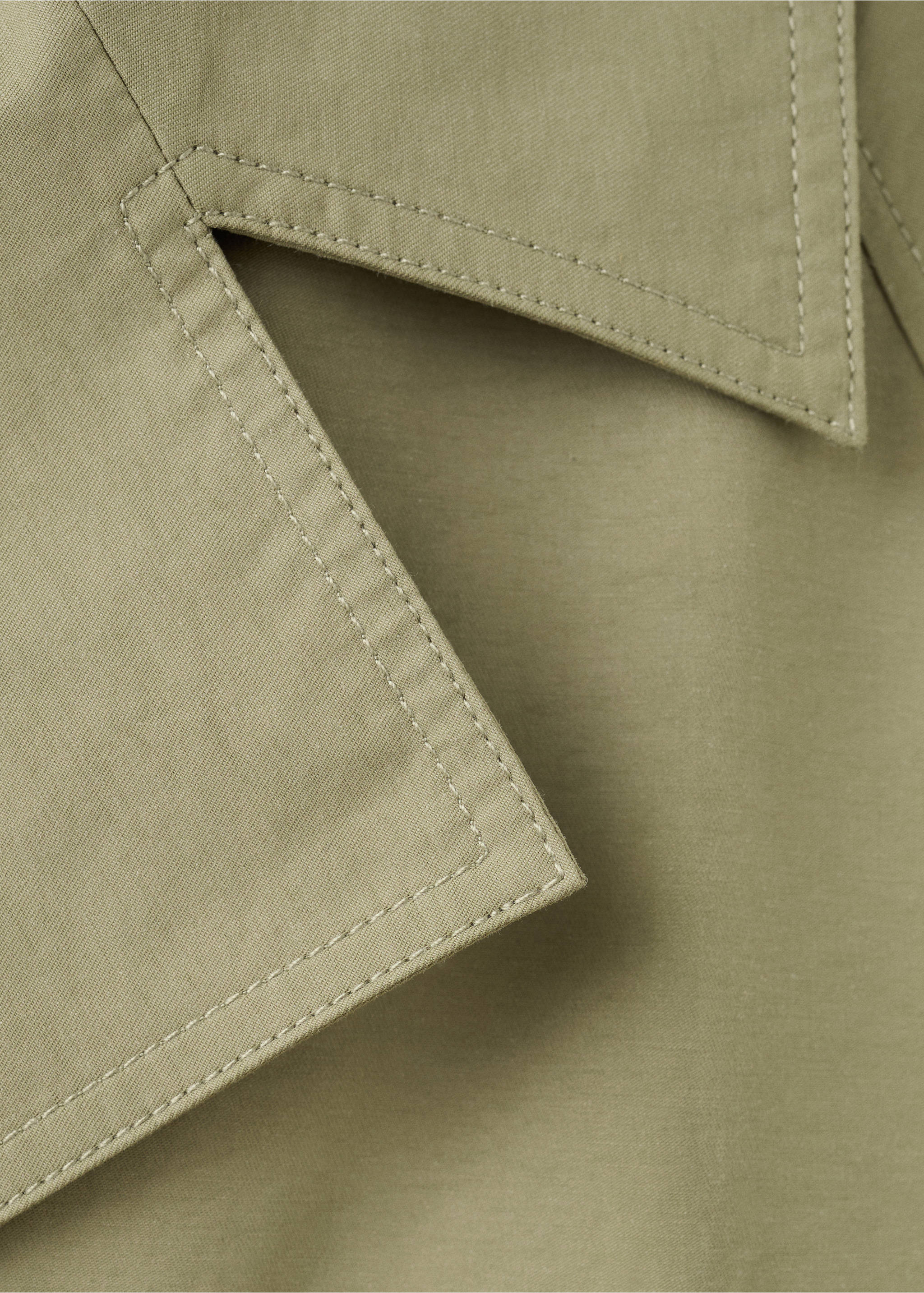 Trench crop revers - Détail de l'article 8, Kaki. Ref: 27034057-00.