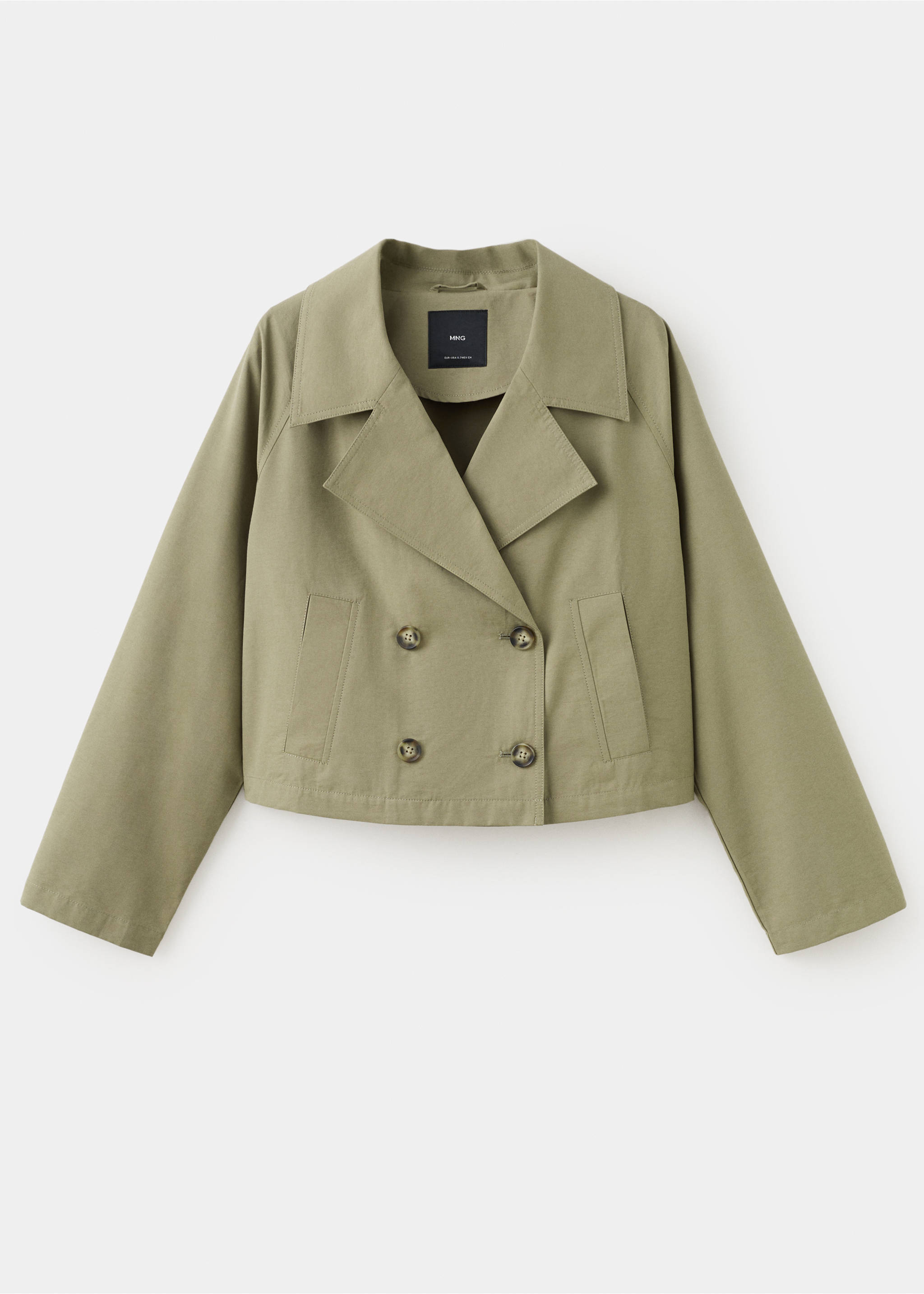 Trench crop solapas - Artículo sin modelo, Khaki. Ref: 27034057-00.