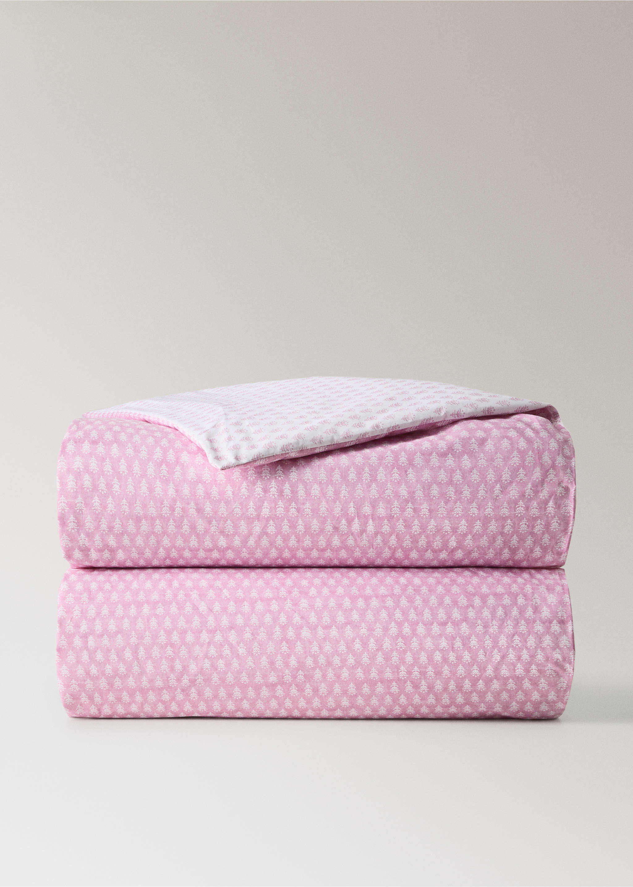 Housse de couette pour lit bébé en coton percale mini fleur - Détail de l'article 3, Rose. Ref: 27034058-00.