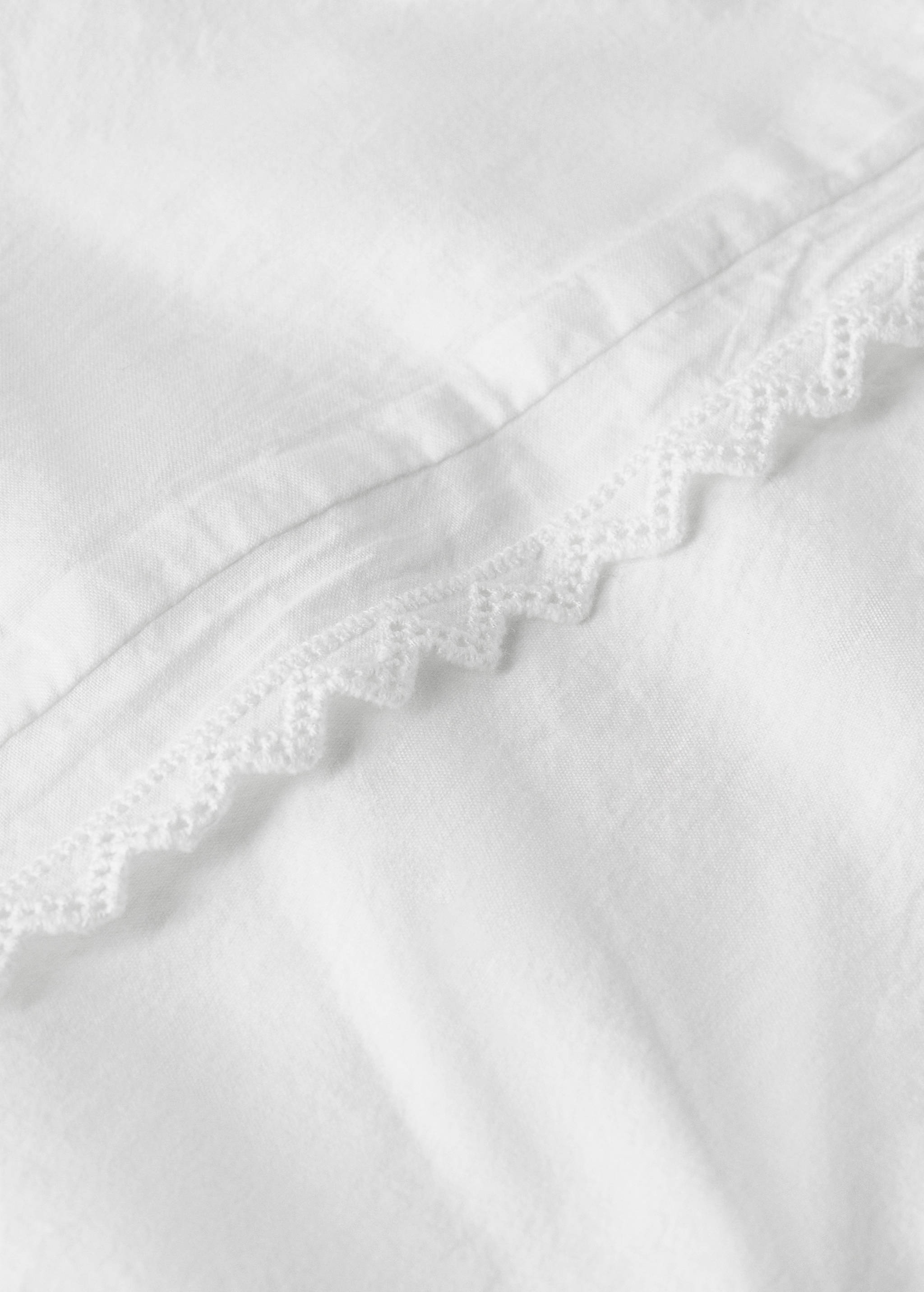 Percale garment-washed cot duvet cover - Details of the article 1