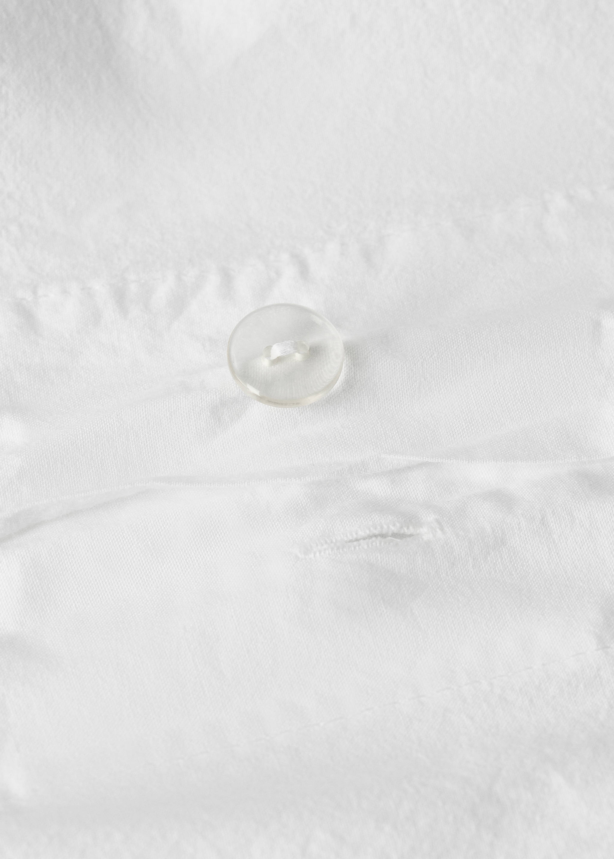 Percale garment-washed cot duvet cover - Details of the article 2