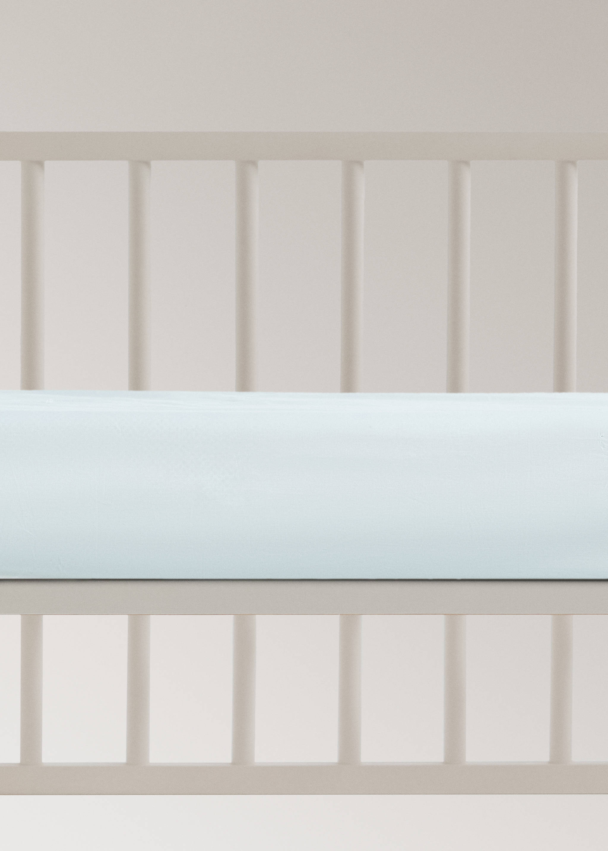 Cot bed fitted sheet in percale cotton - Article without model