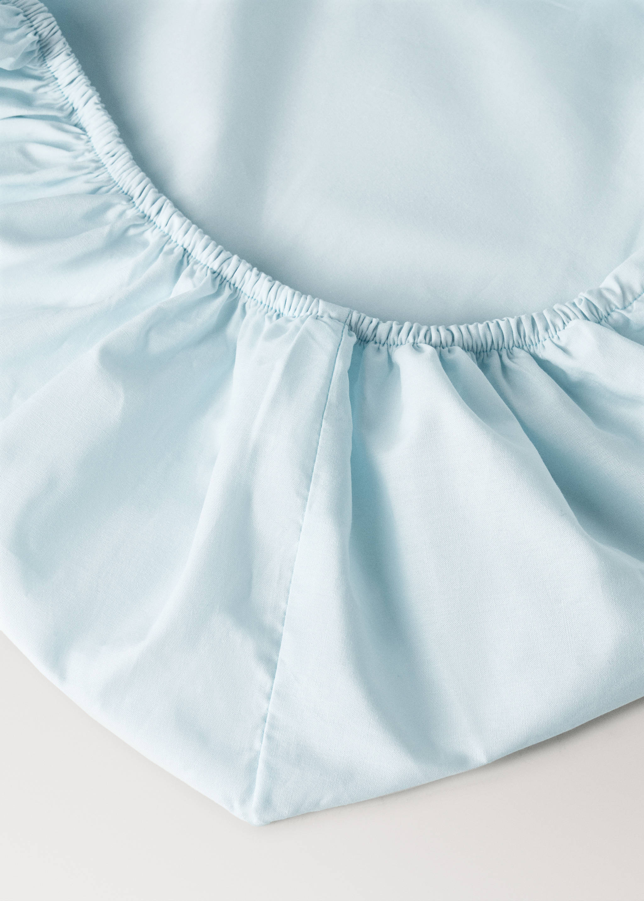 Cot bed fitted sheet in percale cotton - Details of the article 1