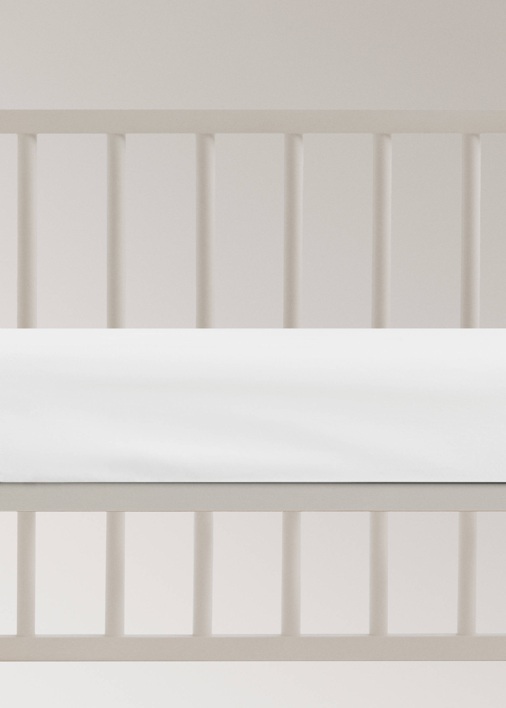 Cot bed fitted sheet in percale cotton - Article without model