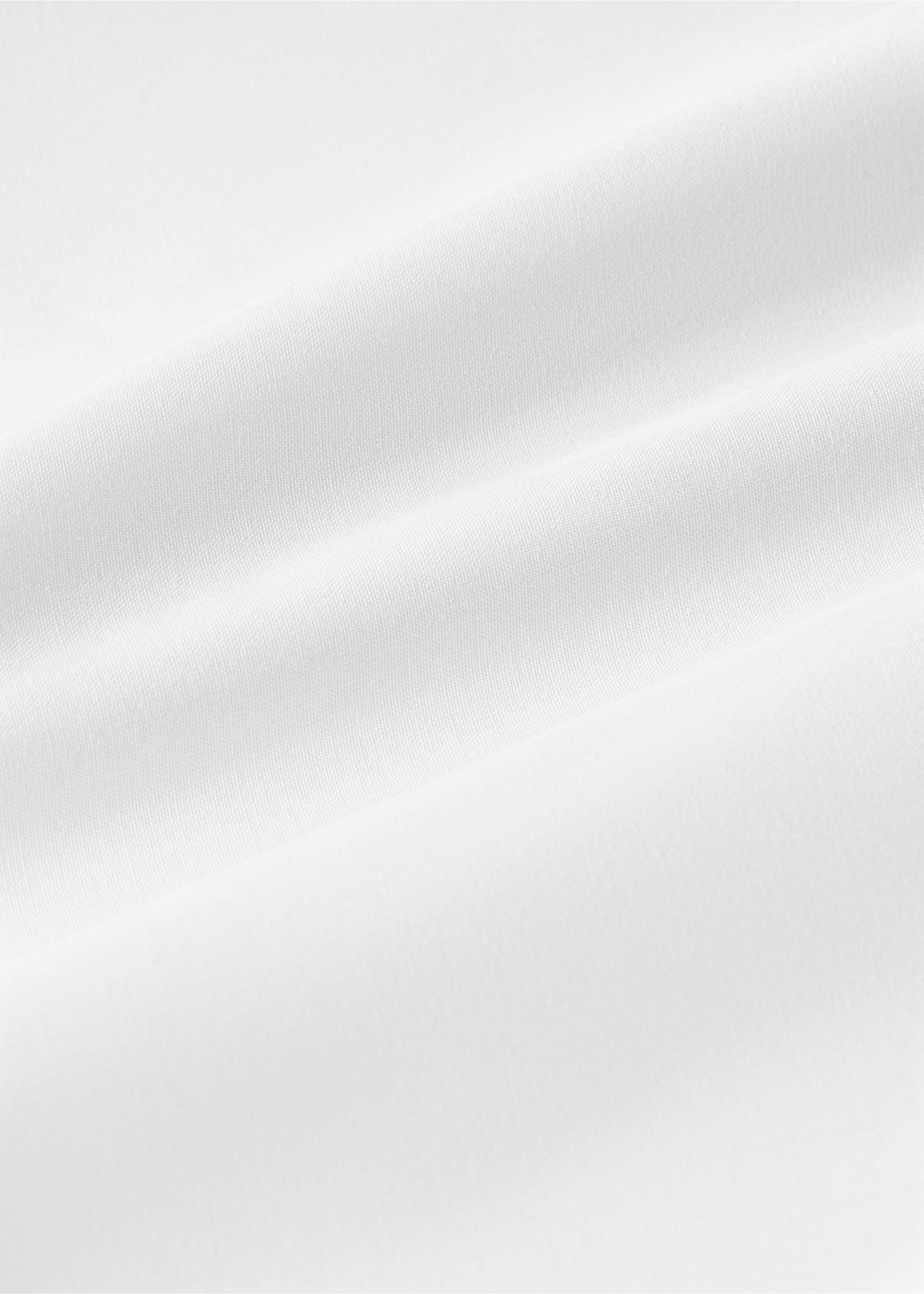 Cot bed fitted sheet in percale cotton - Details of the article 2, Sky Blue. Ref: 27034069-00.