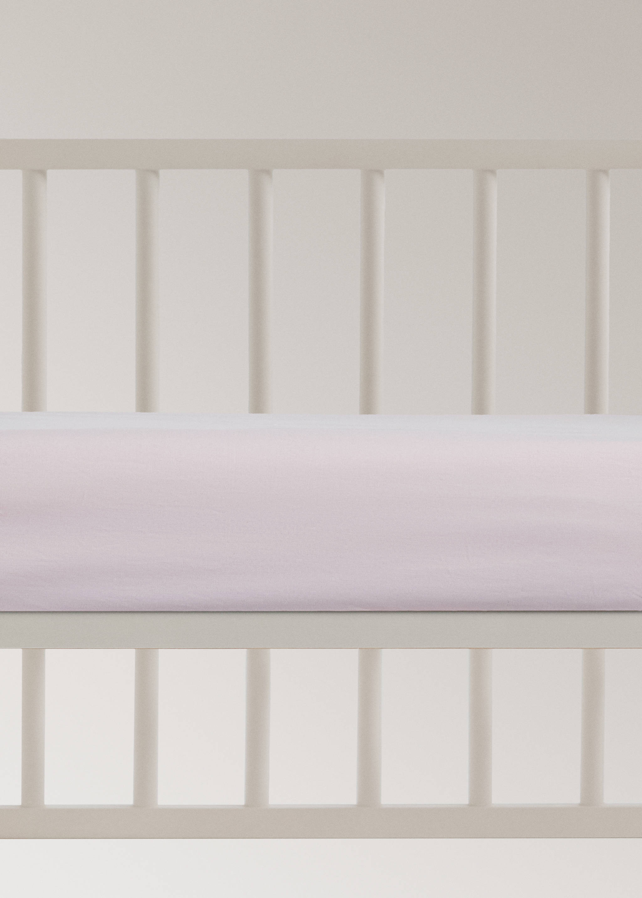 Cot bed fitted sheet in percale cotton - Article without model