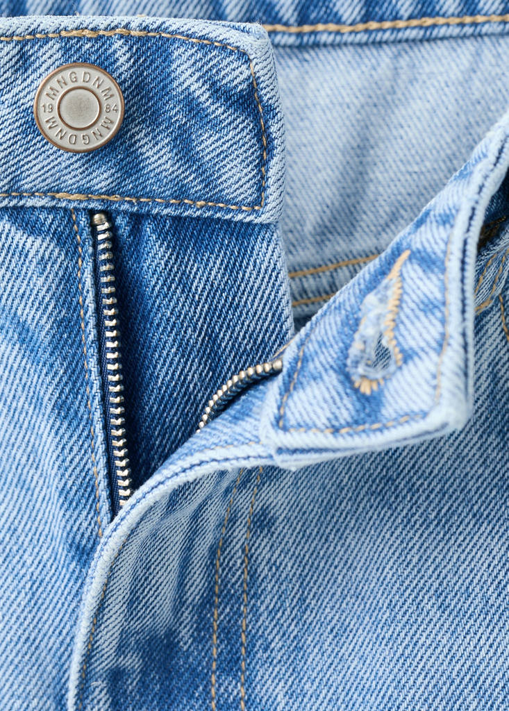 High-waisted barrel jeans — Medium Blue
