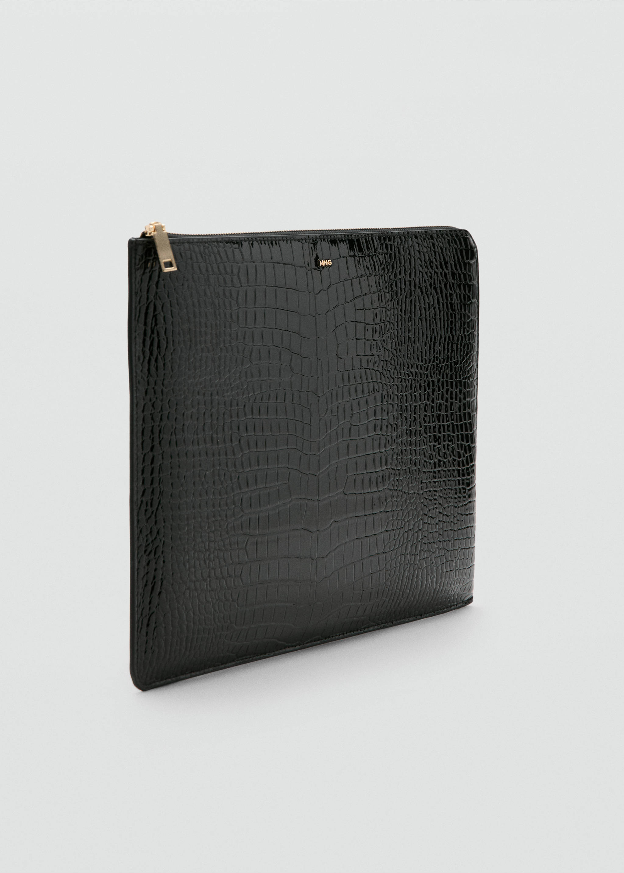 Shiny coco laptop sleeve - Medium plane, Black. Ref: 27034078-00.