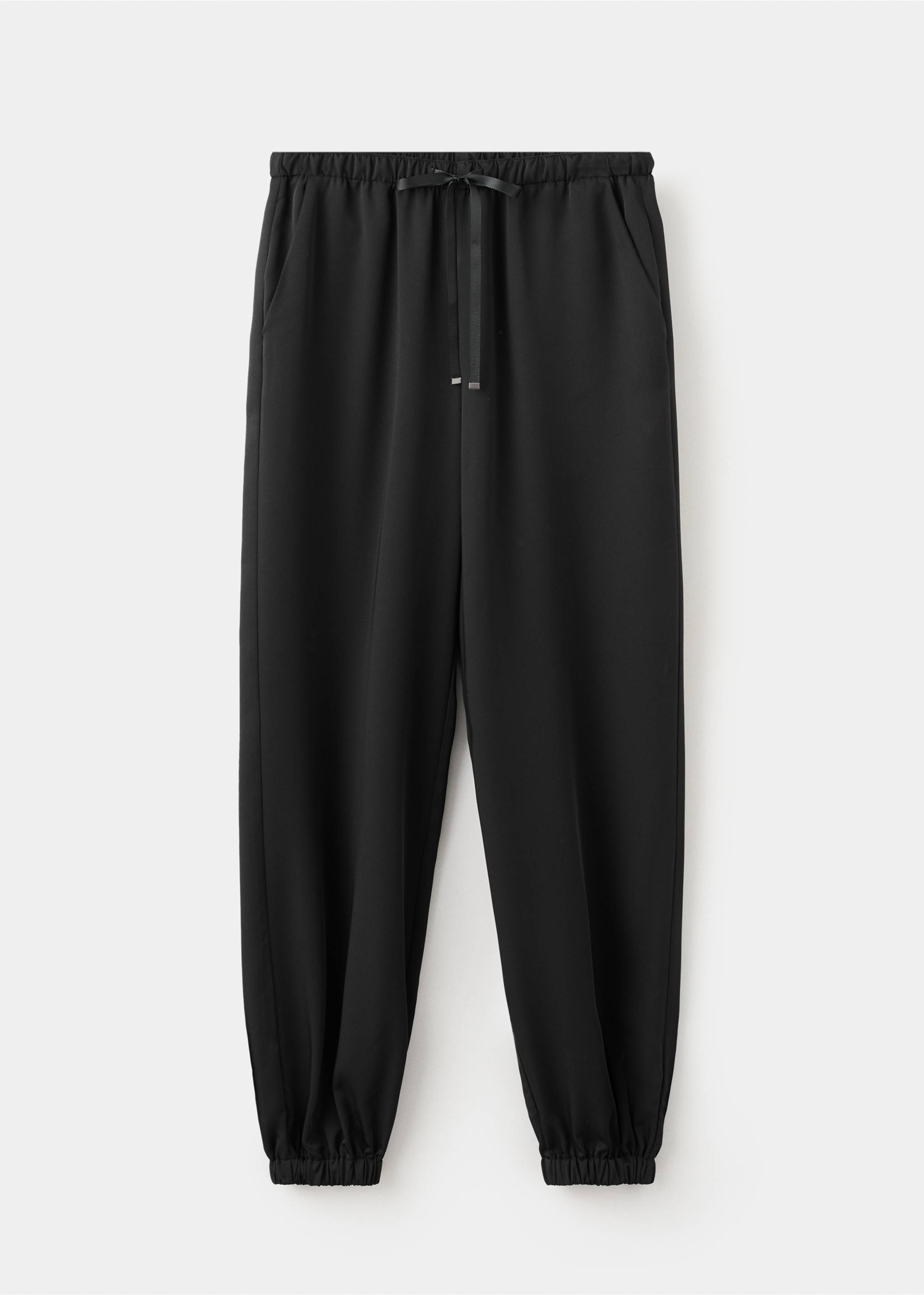 Сатиновые брюки-баллоны - Изделие без модели, Черный. Ref: 27034079-00.