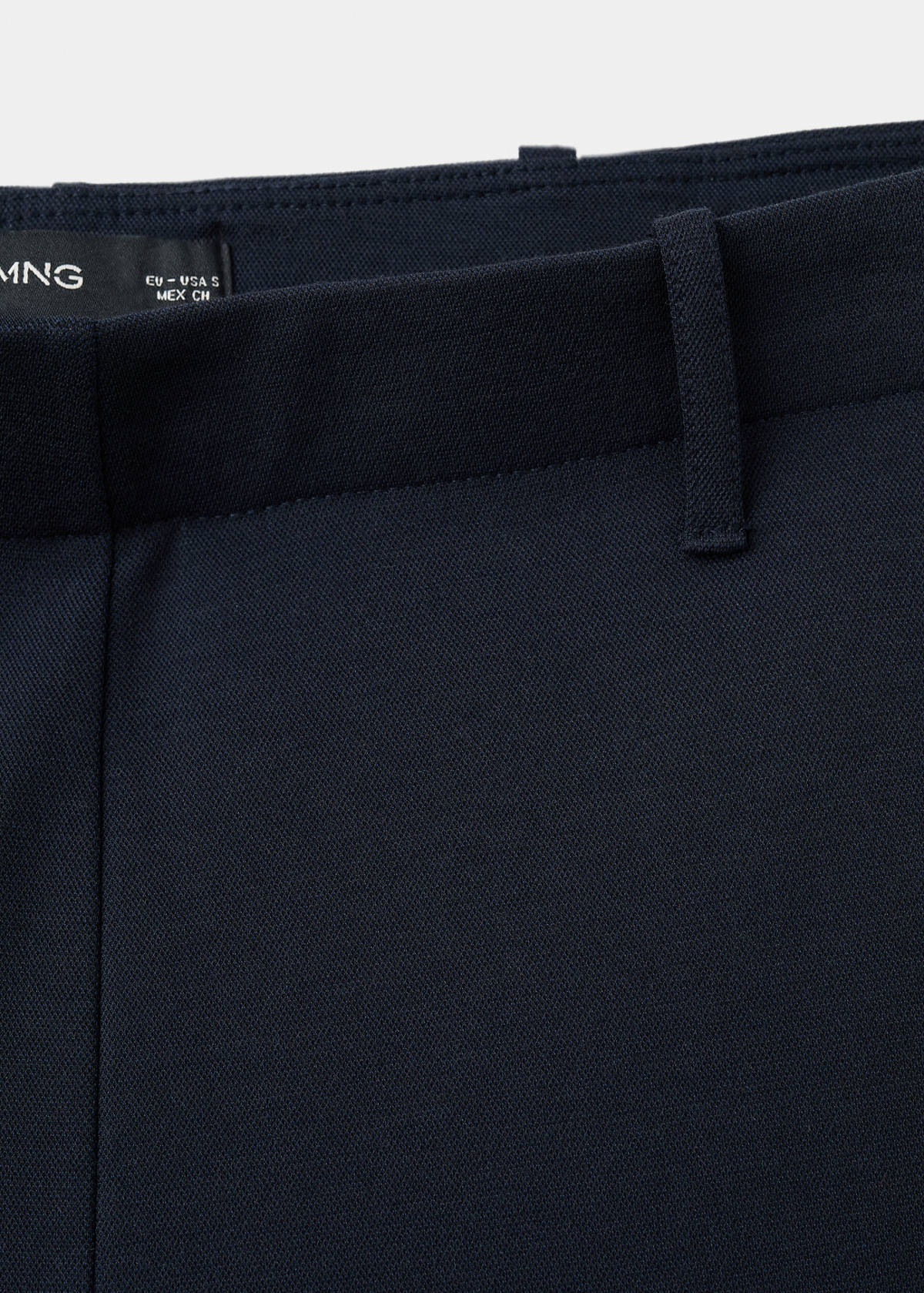 Straight lyocell trousers — Navy