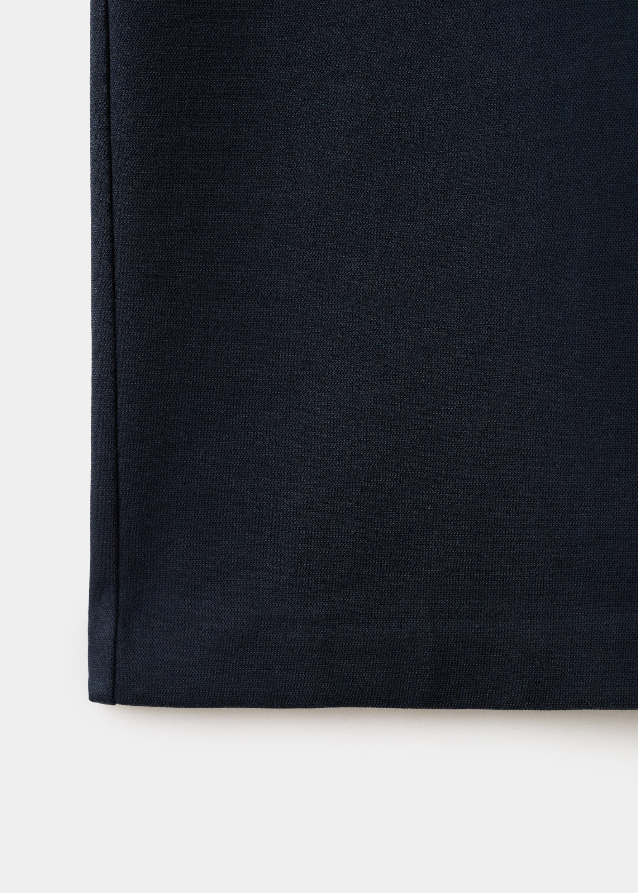 Straight lyocell trousers - Details of the article 0, Navy. Ref: 27034080-00.