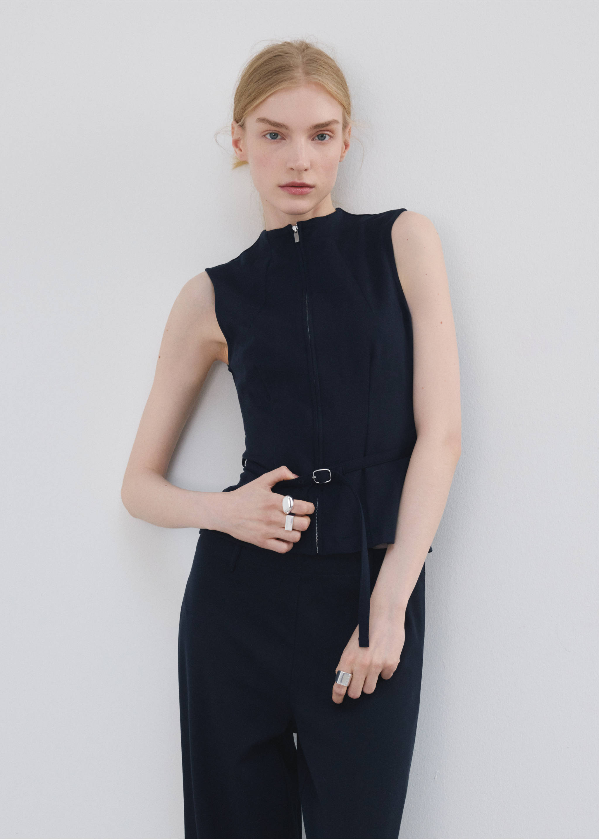 بنطلون لايوسل مستقيم - تفاصيل المنتج 1, أزرق غامق. Ref: 27034080-01.