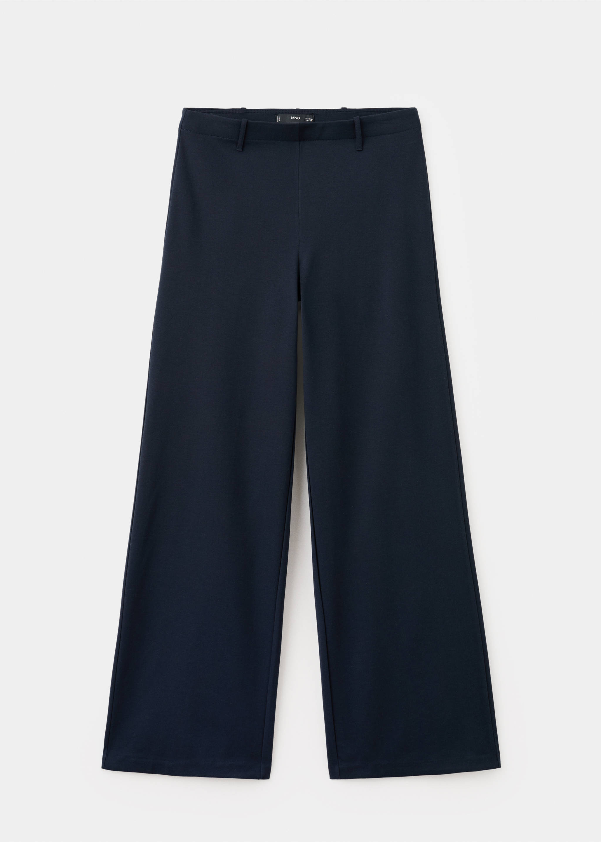 Straight lyocell trousers - Article without model, Navy. Ref: 27034080-01.