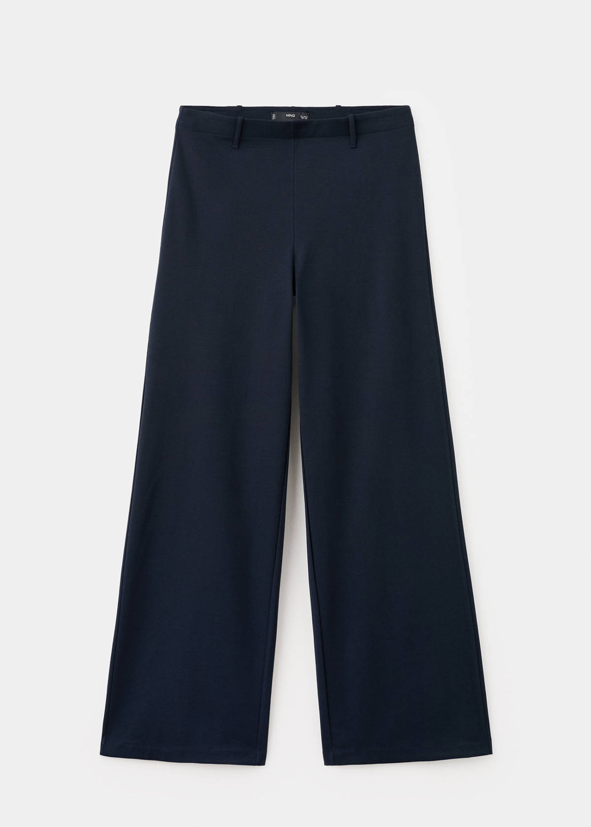 Straight lyocell trousers — Navy