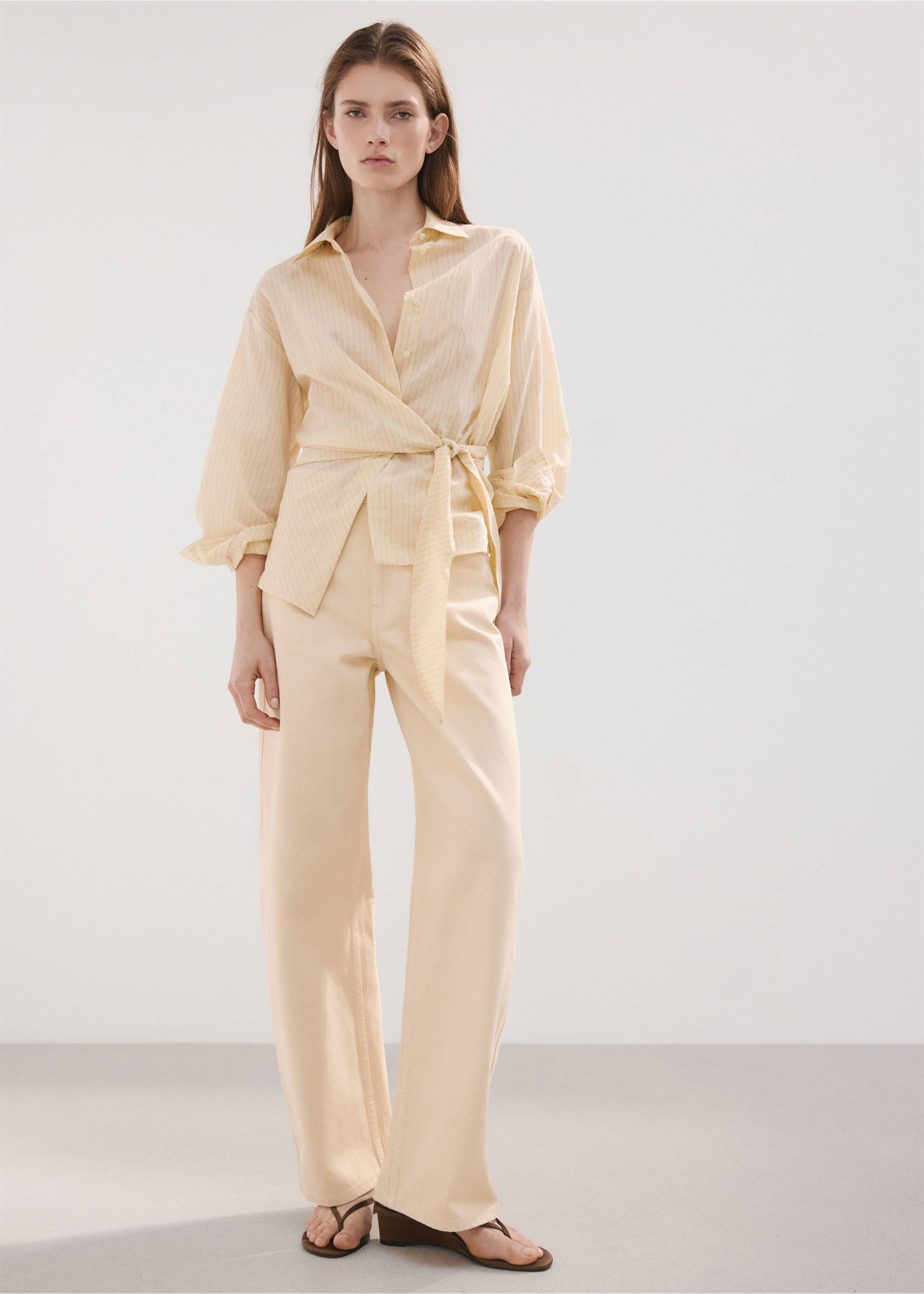 Mid-rise balloon jeans - General plane, Vanilla. Ref: 27034082-00.