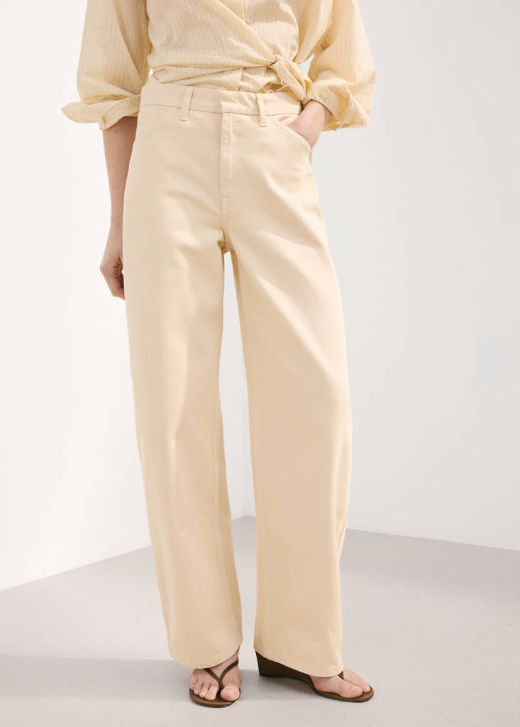 Mid-rise balloon jeans — Vanilla