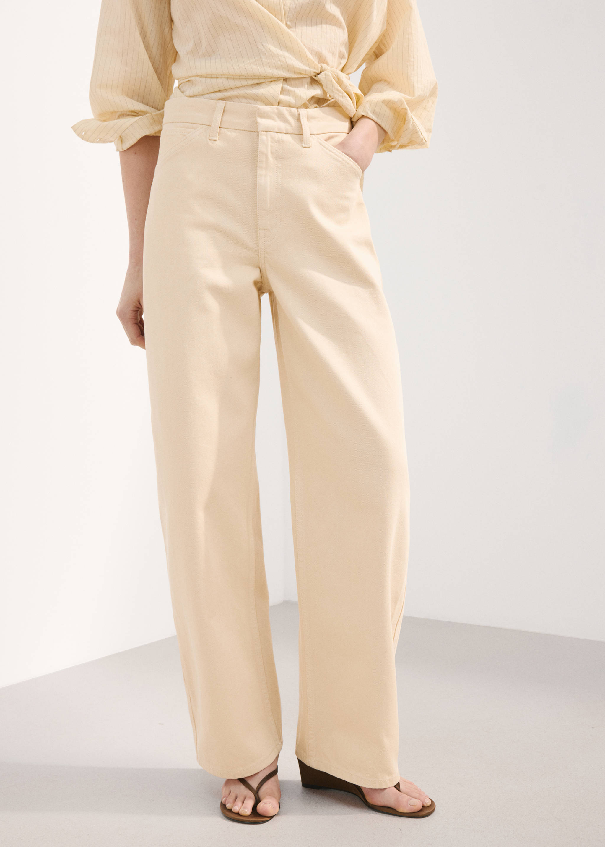 Mid-rise balloon jeans - Medium plane