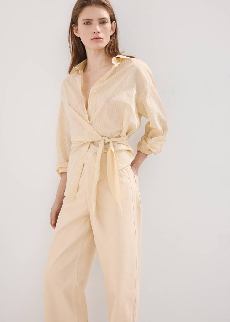 Mid-rise balloon jeans — Vanilla