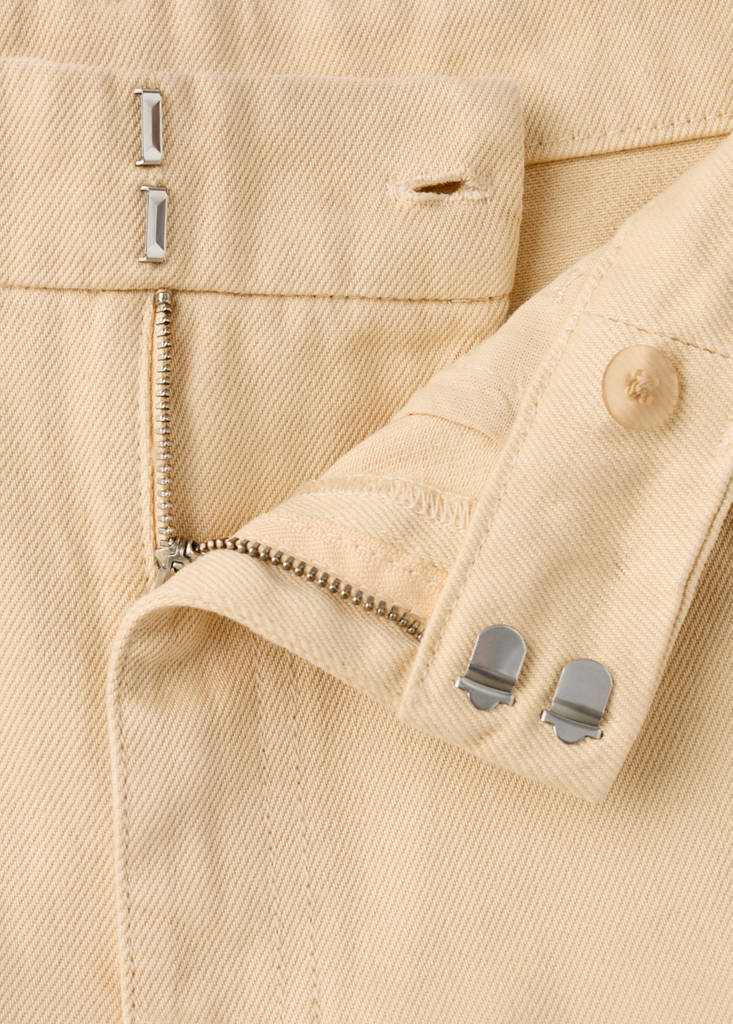Mid-rise balloon jeans — Vanilla