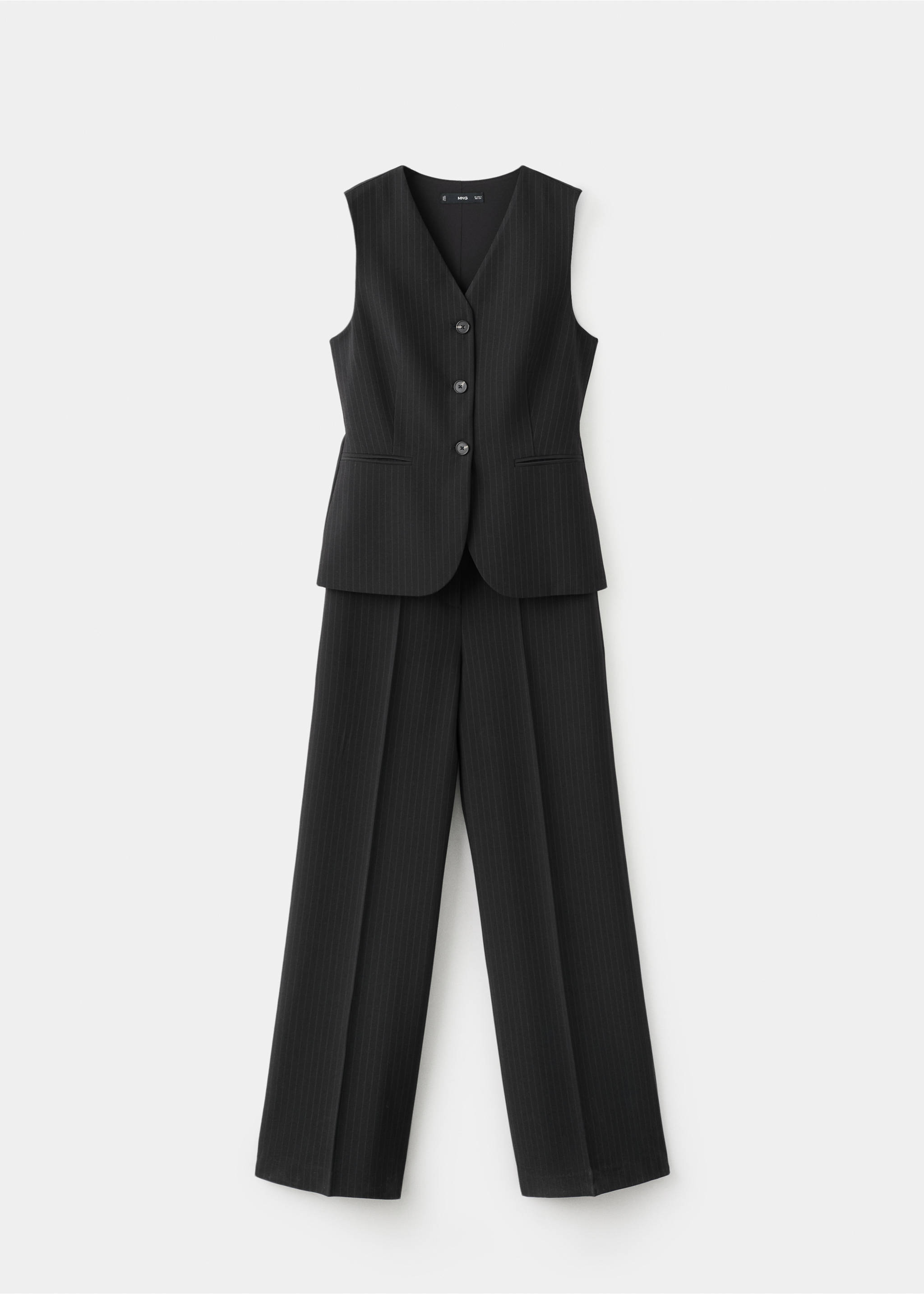 Pinstripe suit-style jumpsuit - Article without model, Black. Ref: 27034085-00.