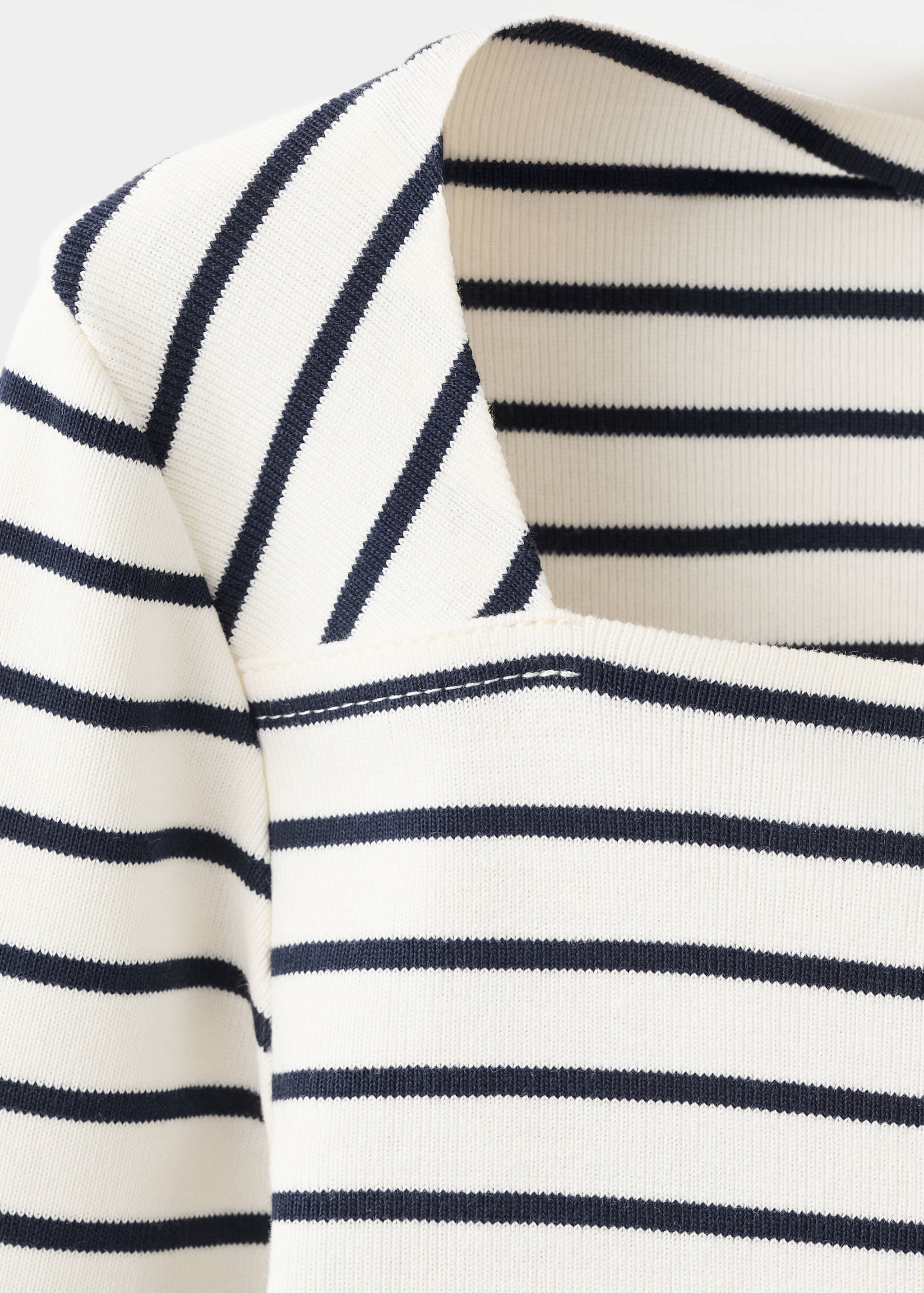 Cotton boat neck t-shirt - Details of the article 0