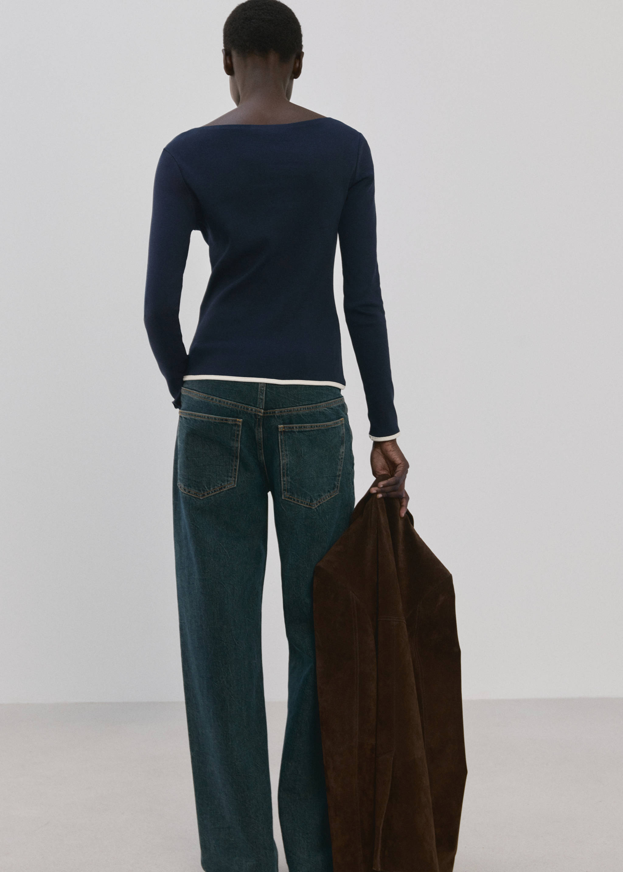 T-shirt col bateau coton - Verso de l’article