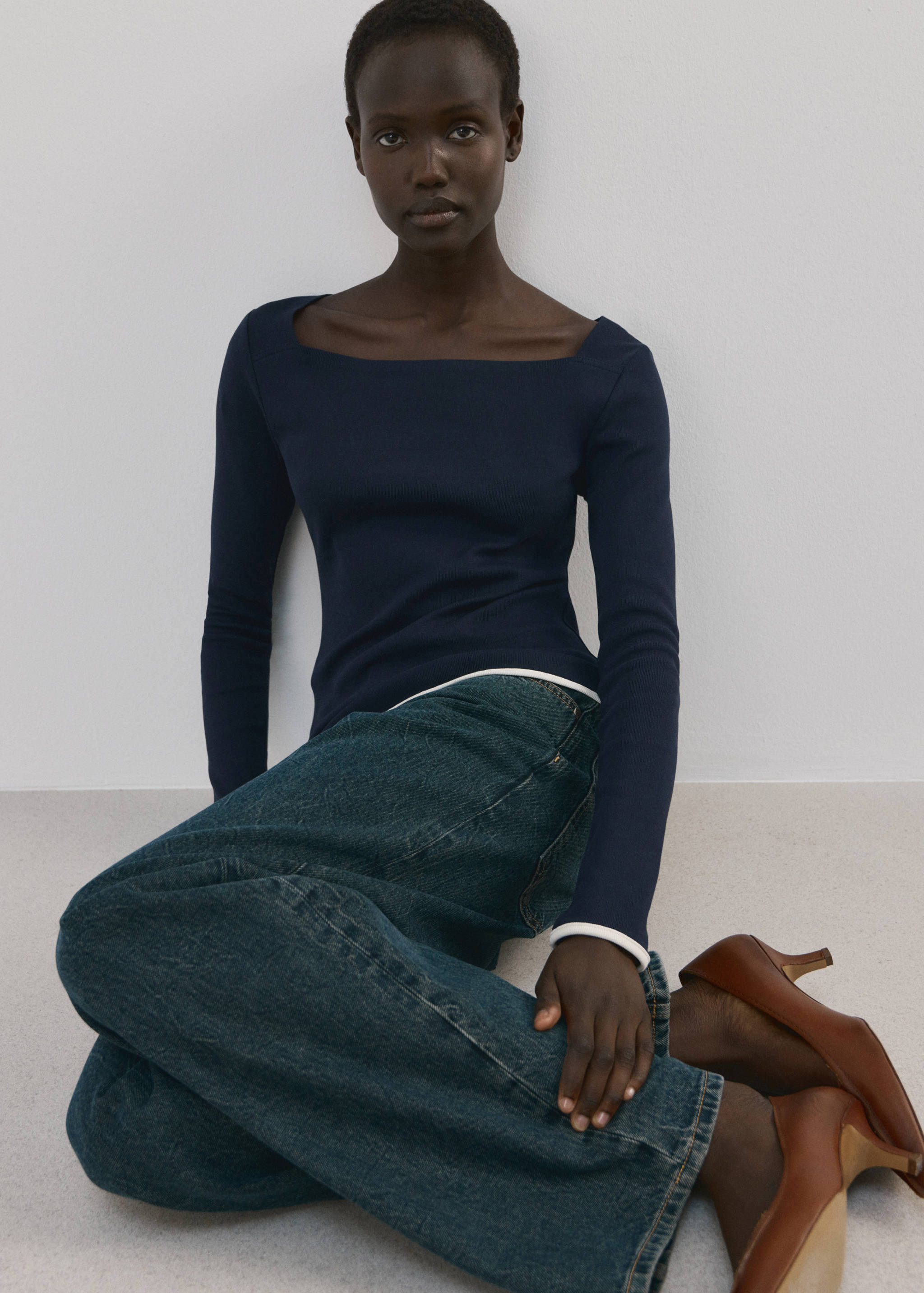 T-shirt col bateau coton - Détail de l'article 2