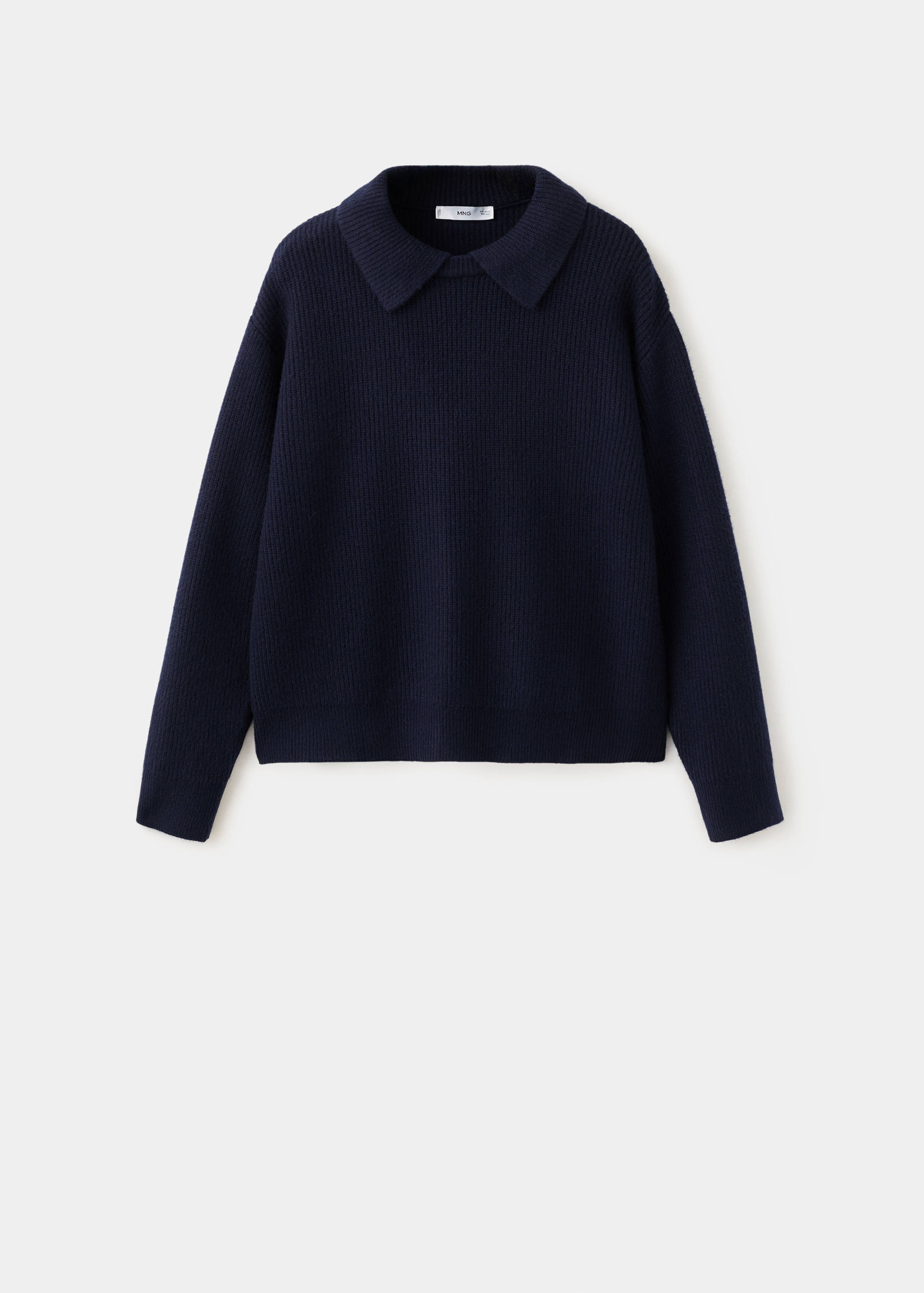 Knitted polo-neck sweater - Article without model