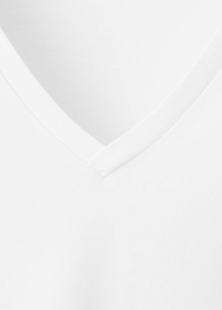 V-neck cotton T-shirt — White