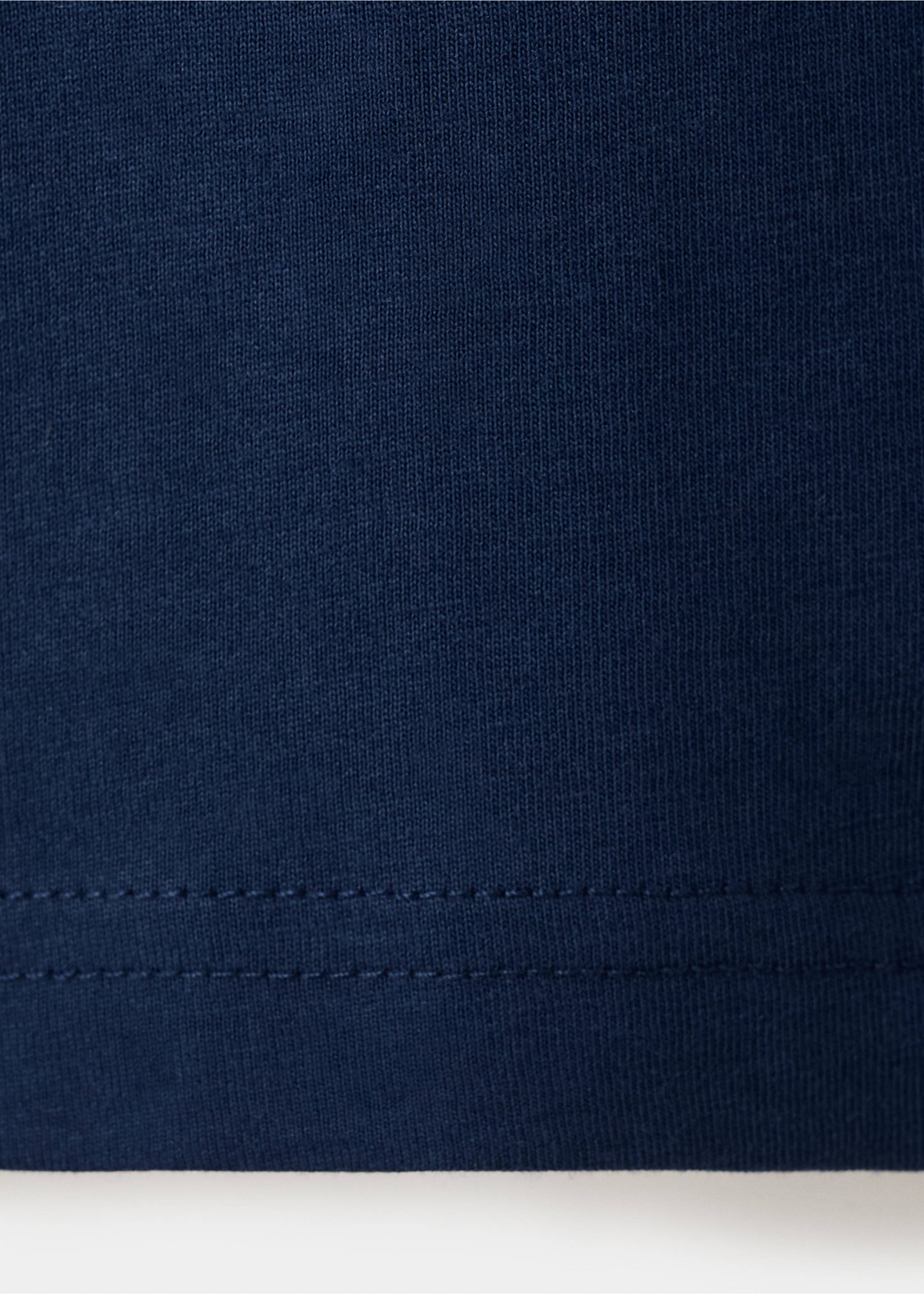 V-neck cotton T-shirt - Details of the article 0, Navy. Ref: 27034091-00.