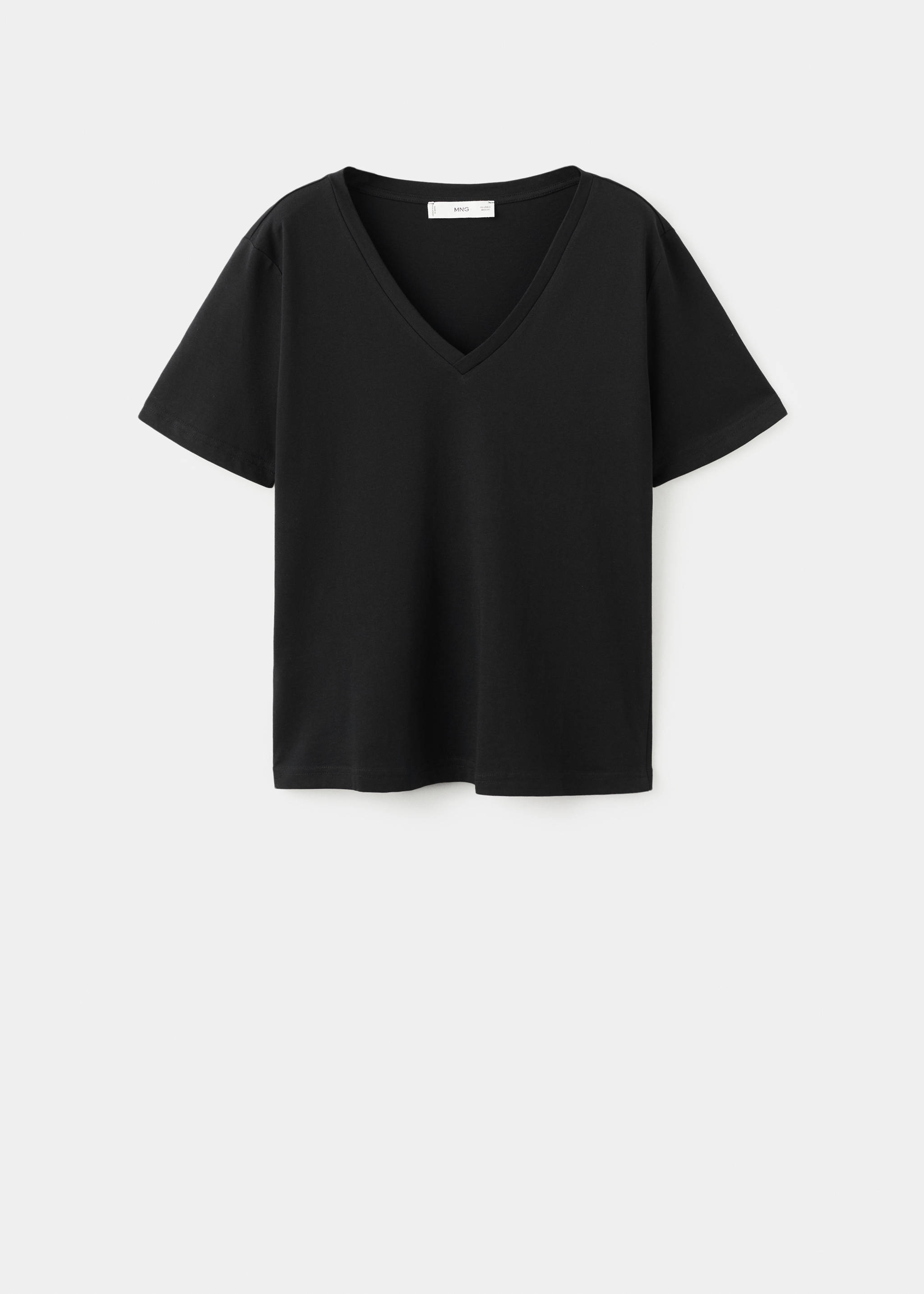 V-neck cotton T-shirt - Article without model