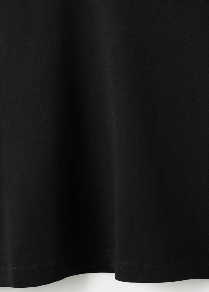 V-neck cotton T-shirt — Black