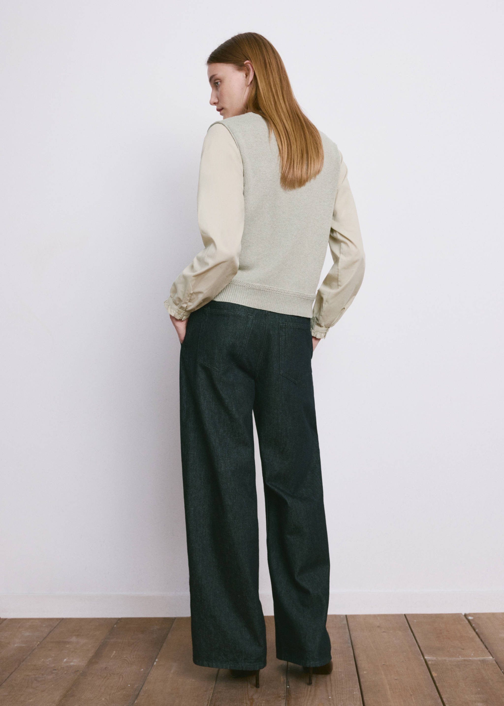 Combined knitted sweater - Reverse of the article