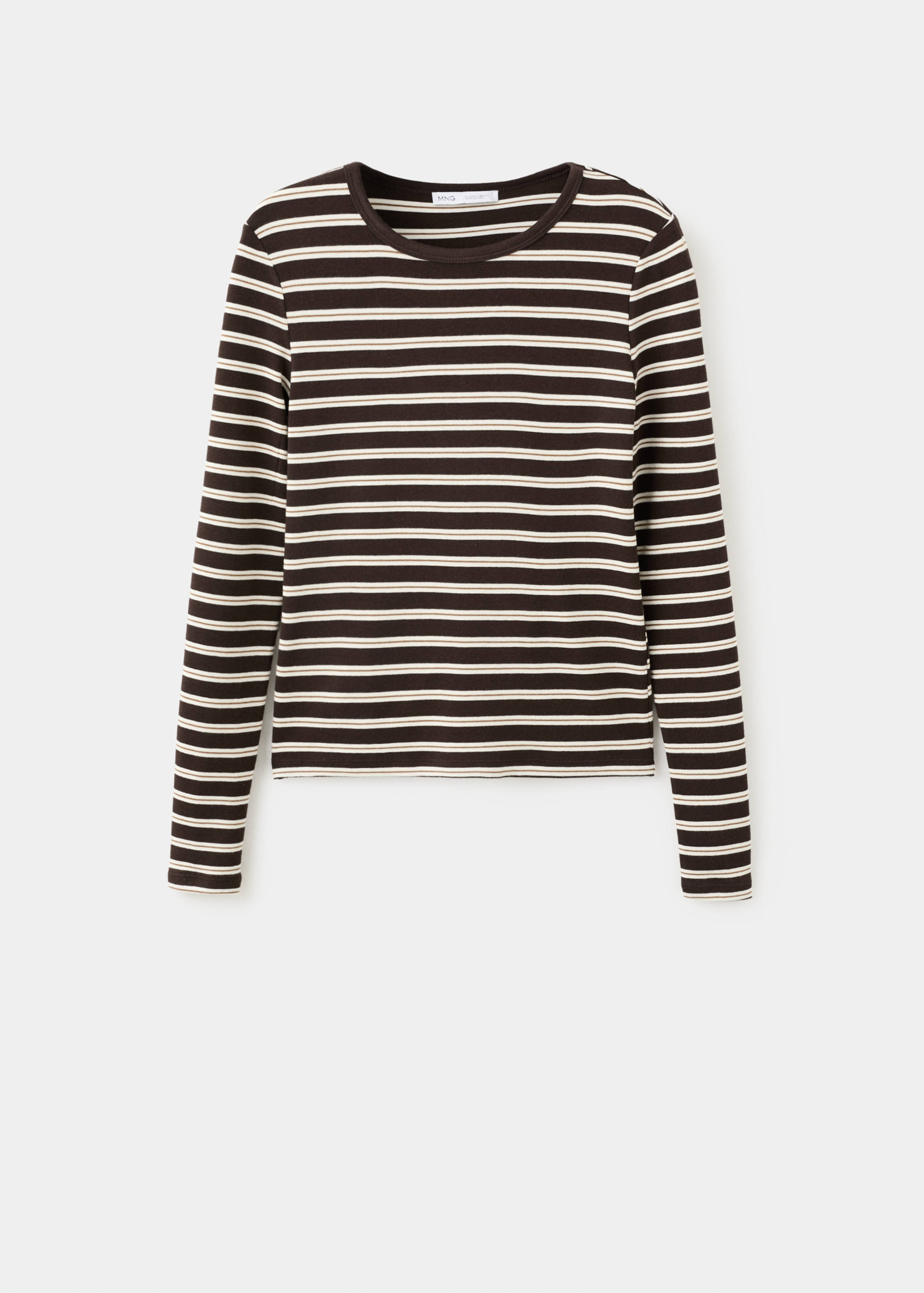 T-shirt manches longues rayures - Article sans modèle