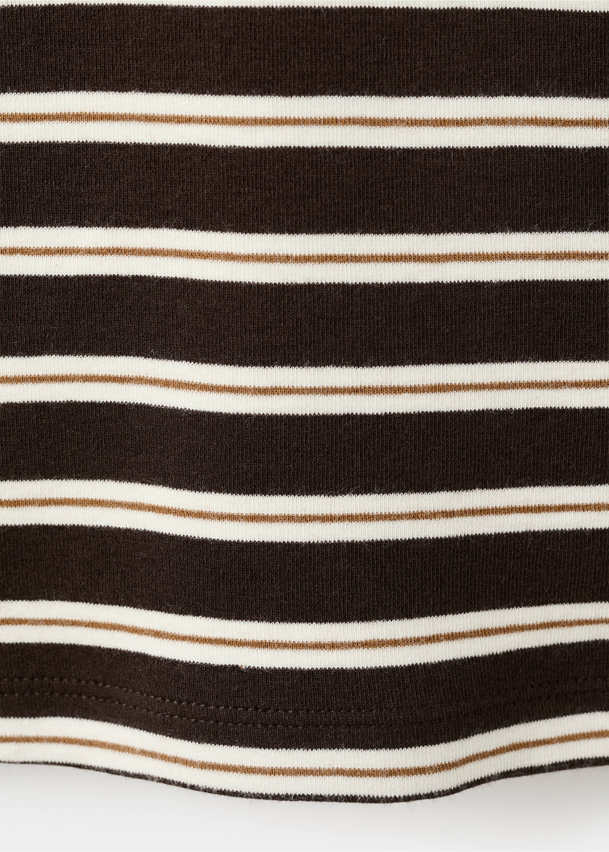 T-shirt manches longues rayures - Détail de l'article 0, Marron. Ref: 27034095-00.