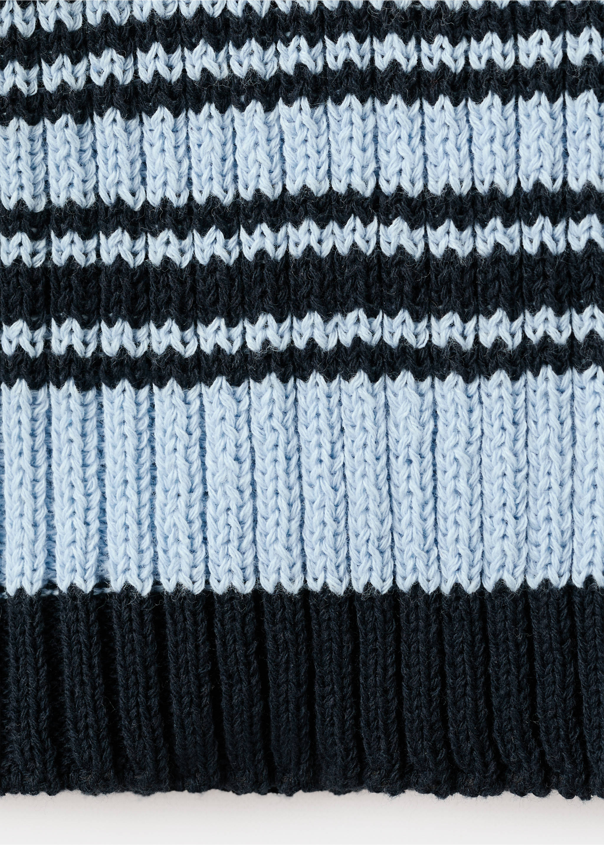 Stripped knit cardigan - Details of the article 0, Blue. Ref: 27034099-00.