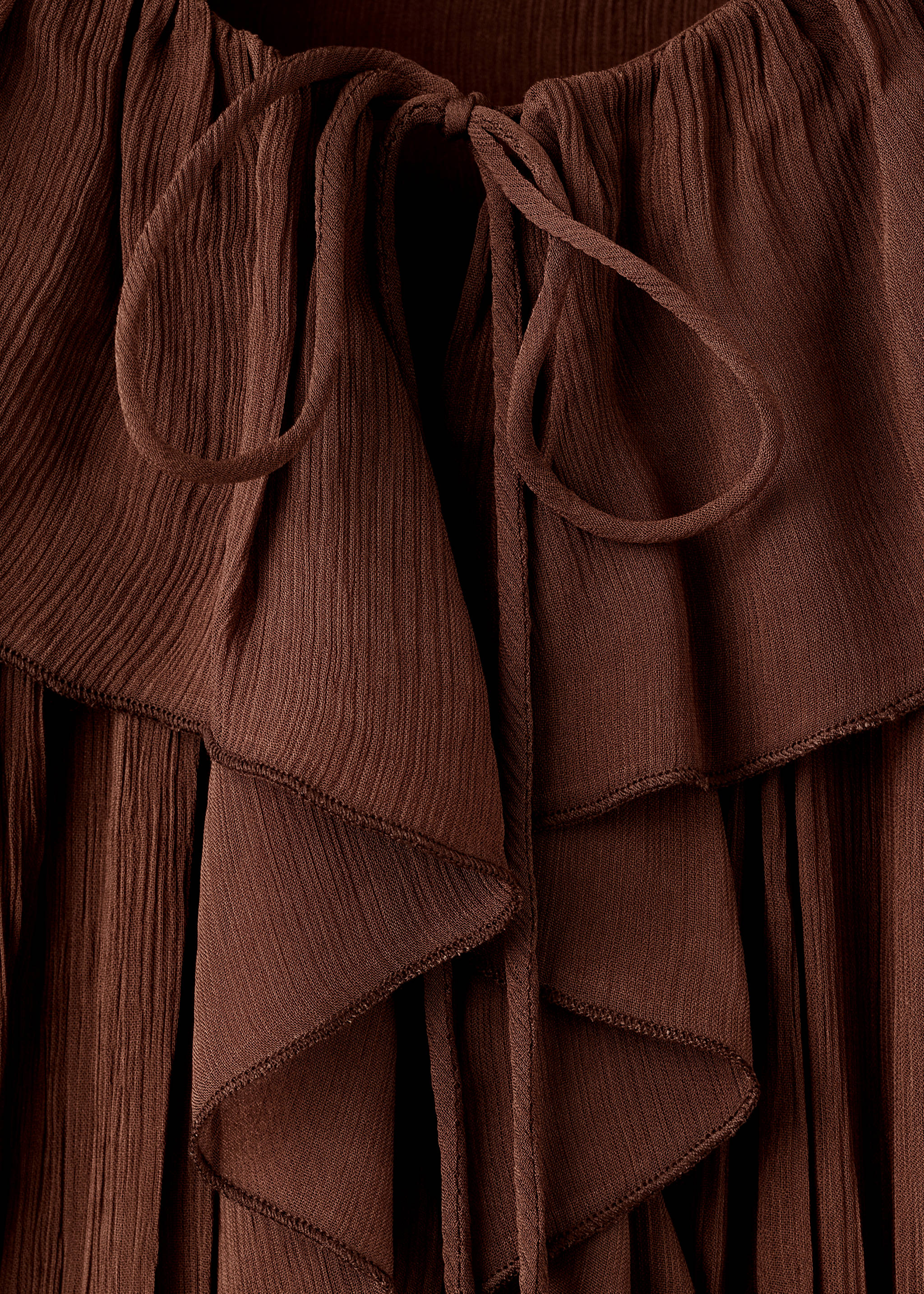 Ruffled chiffon blouse - Details of the article 0