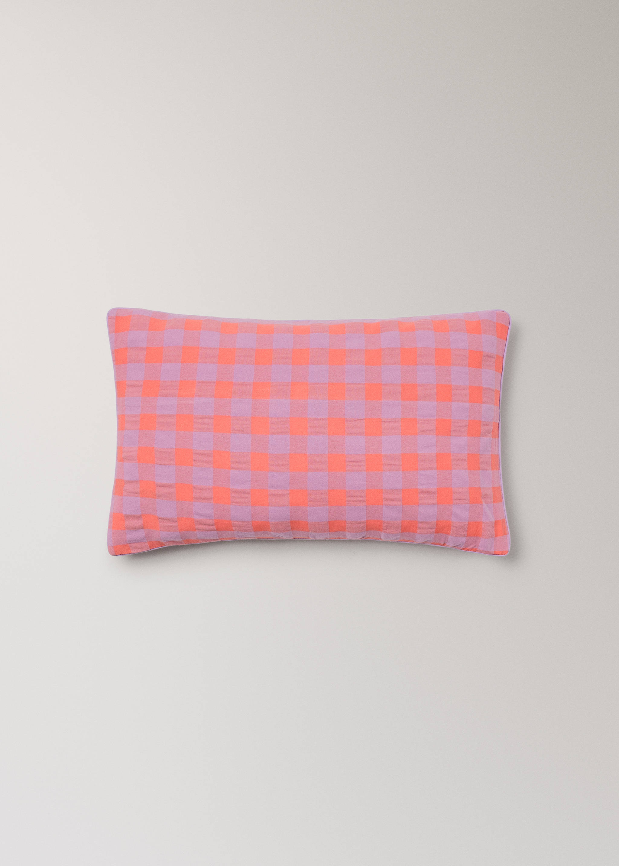 Children's check cushion cover 30x50 cm - Article without model