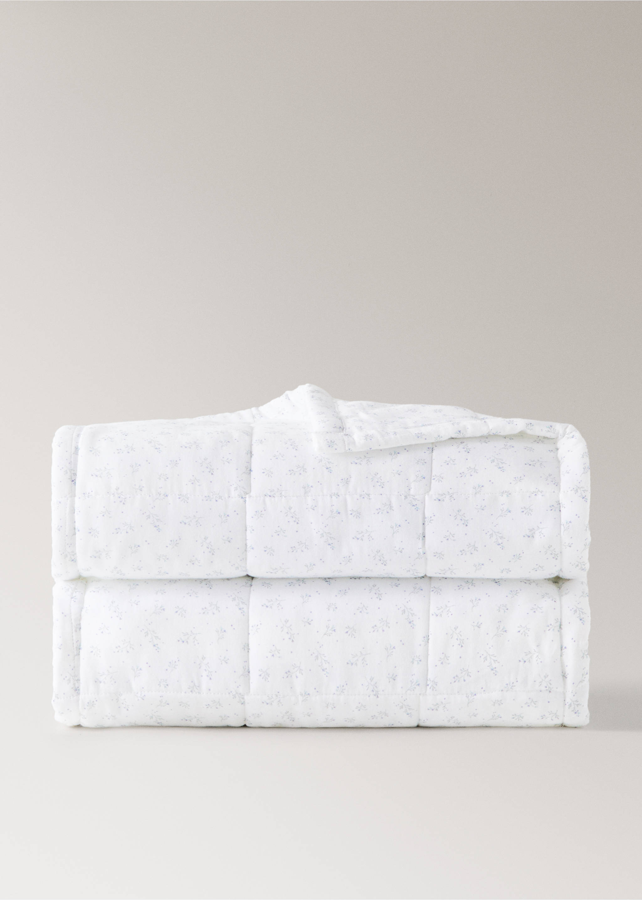 Katoenen miniwiegdekbed met bloemenprint - Artikel zonder model, Wit. Ref: 27034103-00.