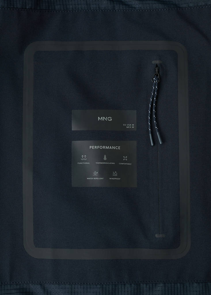 Water-repellent jacket with pockets — Navy