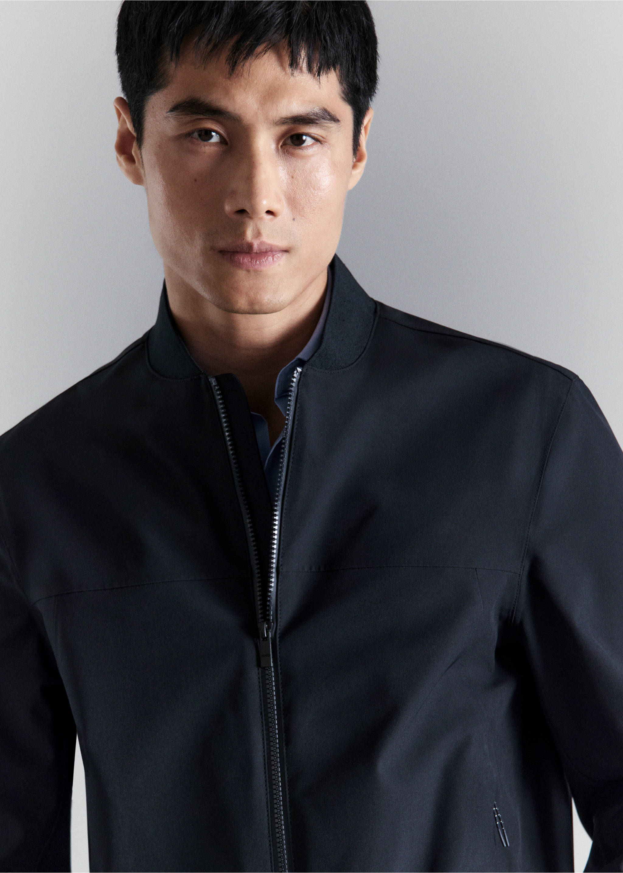 Chaqueta bomber water-repellent - Detalle del artículo 1, Azul marino. Ref: 27034408-00.